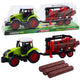 Agricultural Tractor With Hds Trailer For Transporting Timber Logs