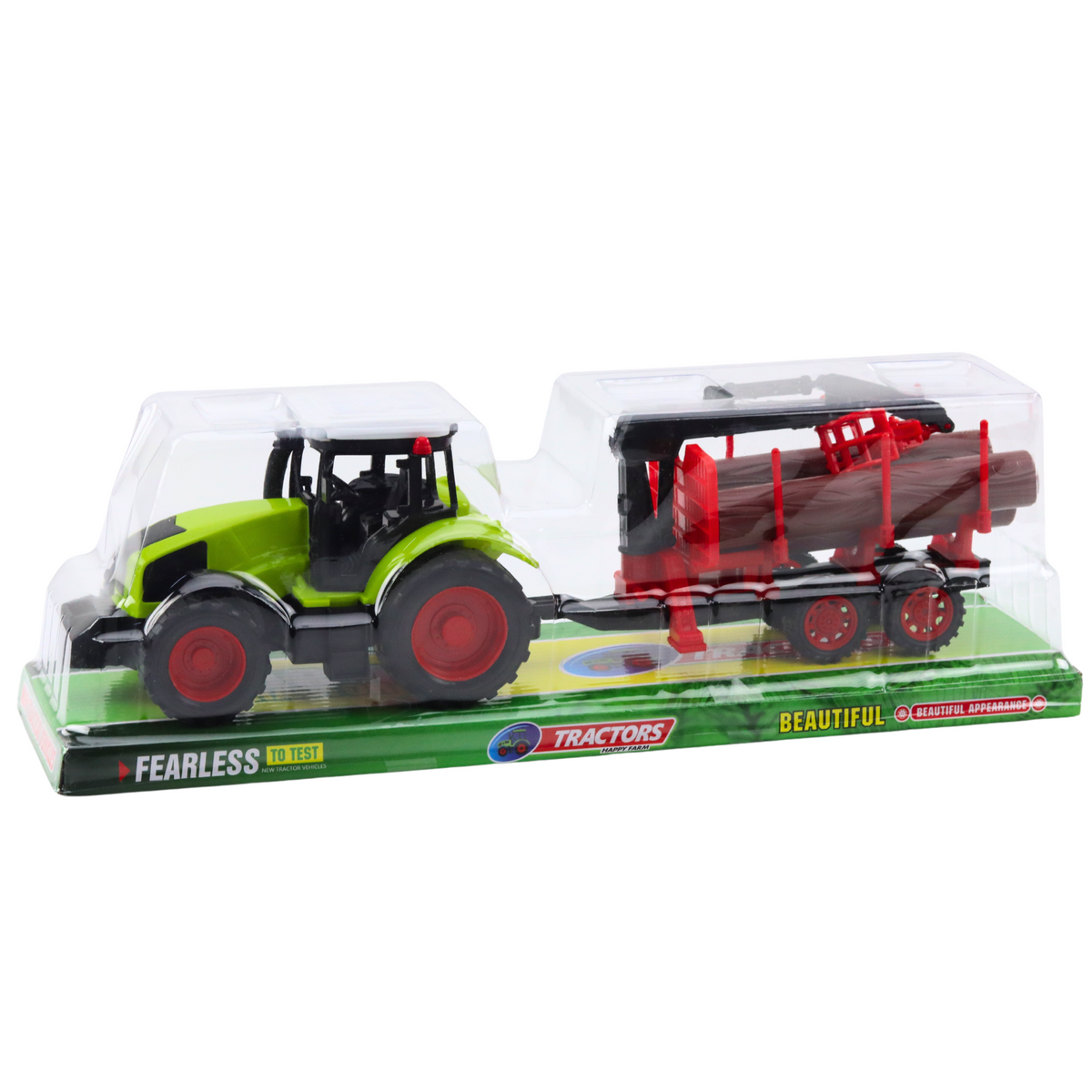 Agricultural Tractor With Hds Trailer For Transporting Timber Logs
