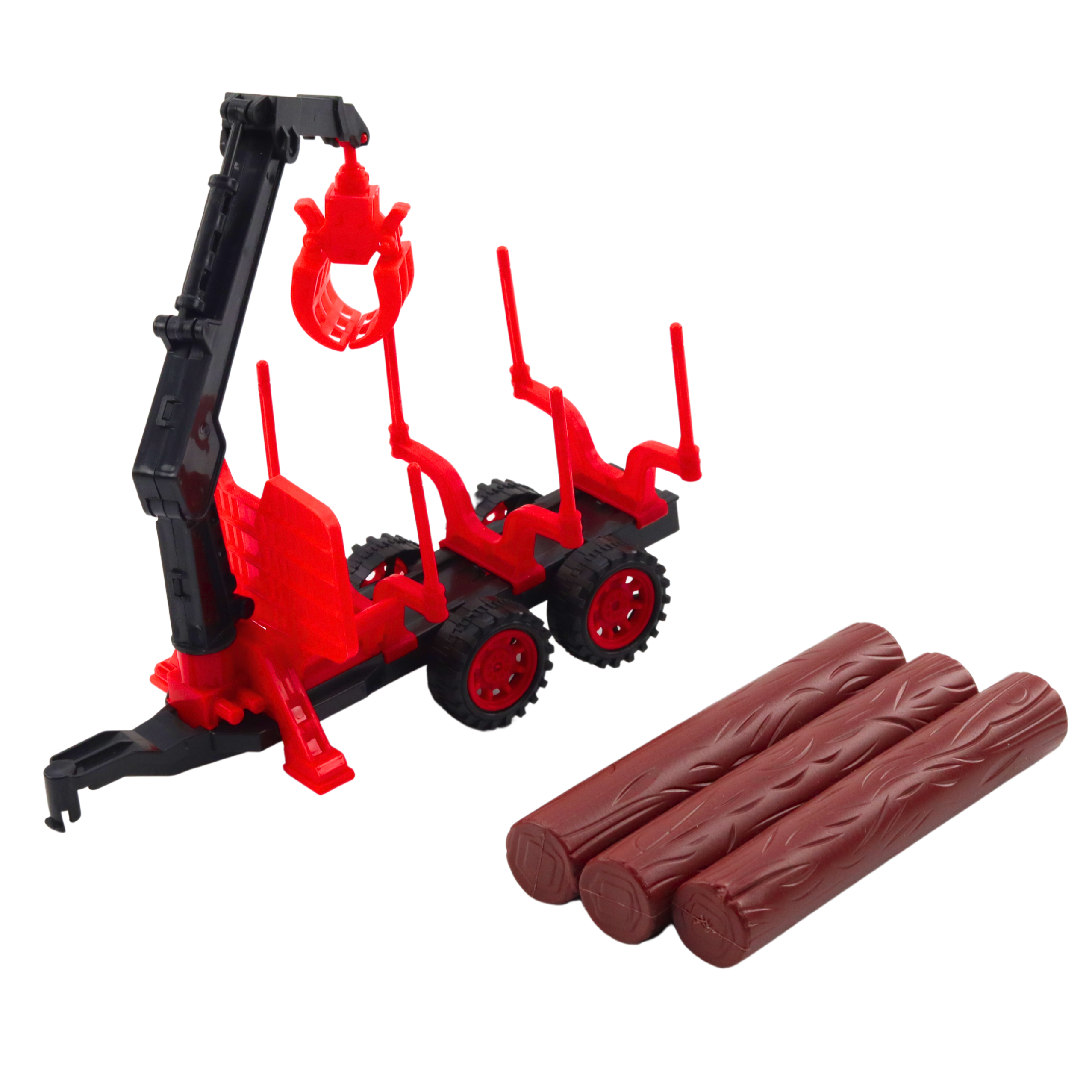 Agricultural Tractor With Hds Trailer For Transporting Timber Logs