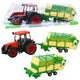 Agricultural Farm Tractor With Green And Yellow Trailer Red 50cm