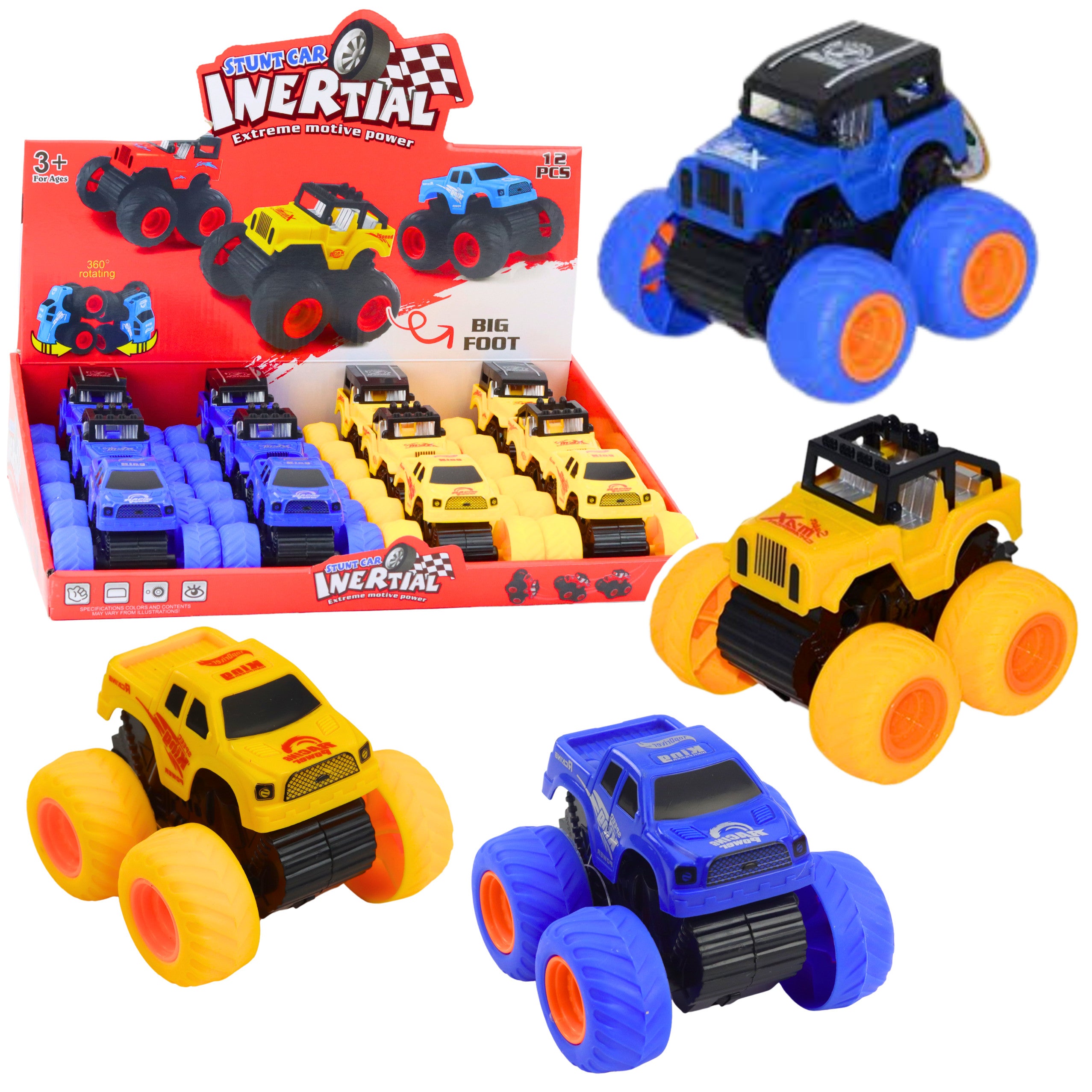 Climbing Off-road Car With Drive Yellow Blue