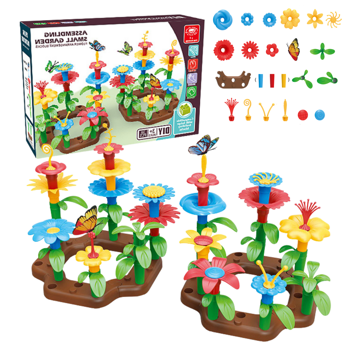 Diy Flower Garden Building Blocks 148 Pieces