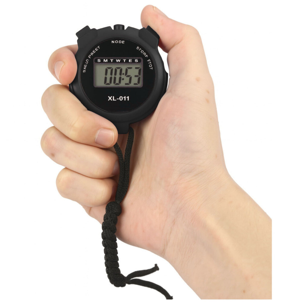 Digital Lcd Electronic Sports Stopwatch Xl-011 Black