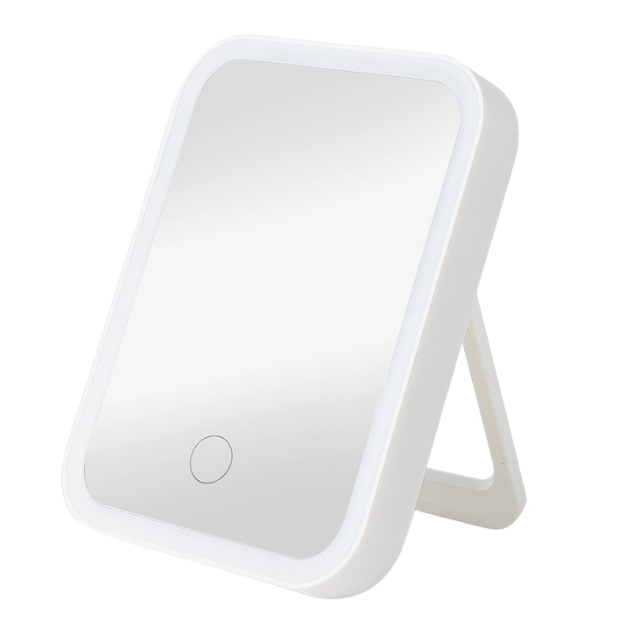 Led Illuminated Mirror 3 Lighting Modes 90° Tilt Angle White