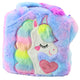 Plush Children's Bag With Unicorn Adjustable Shoulder Colorful 24x9cm