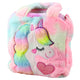Plush Children's Bag With Unicorn Adjustable Shoulder Pastel 24x9cm
