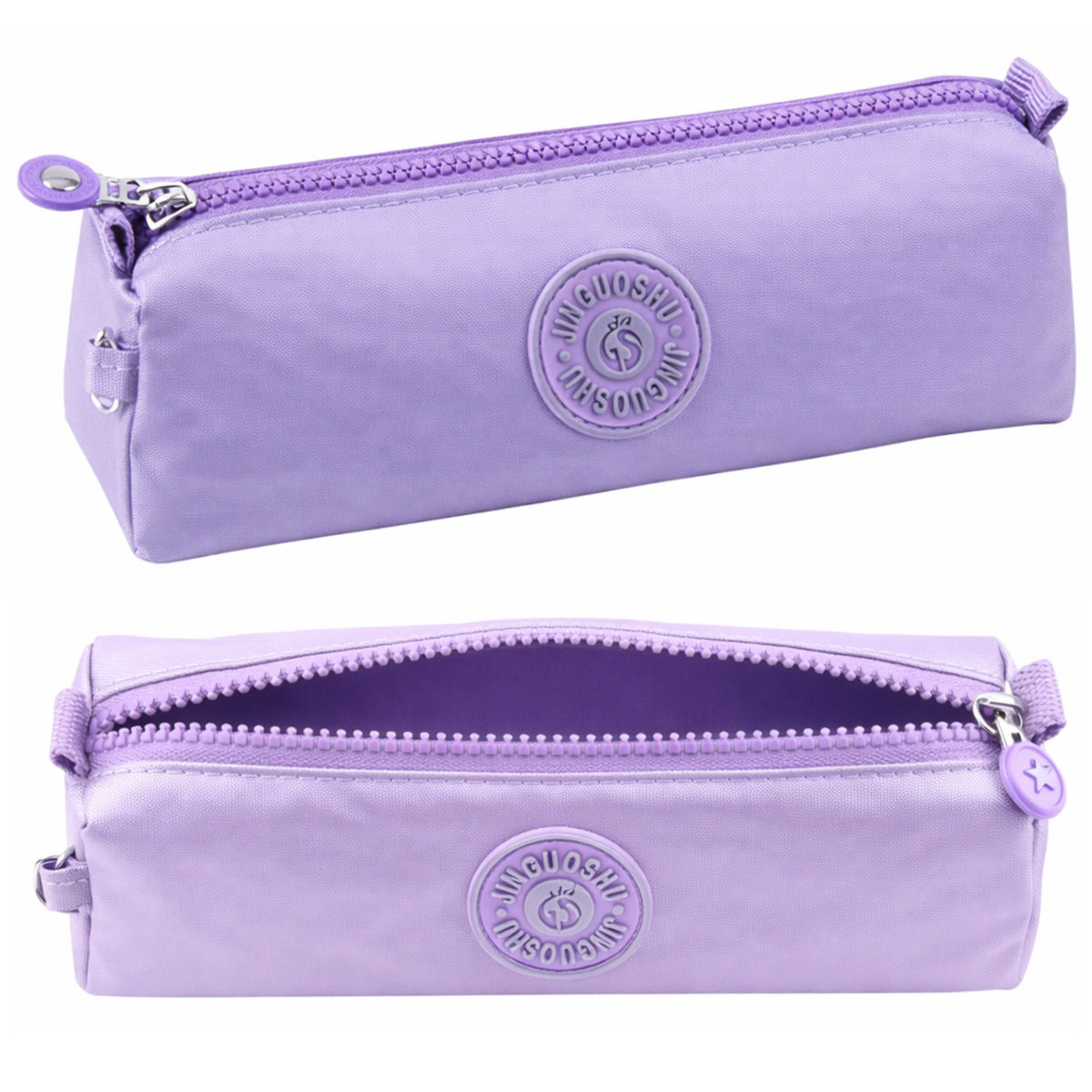 School Pencil Case Organizer Single Compartment Purple 21.5cm