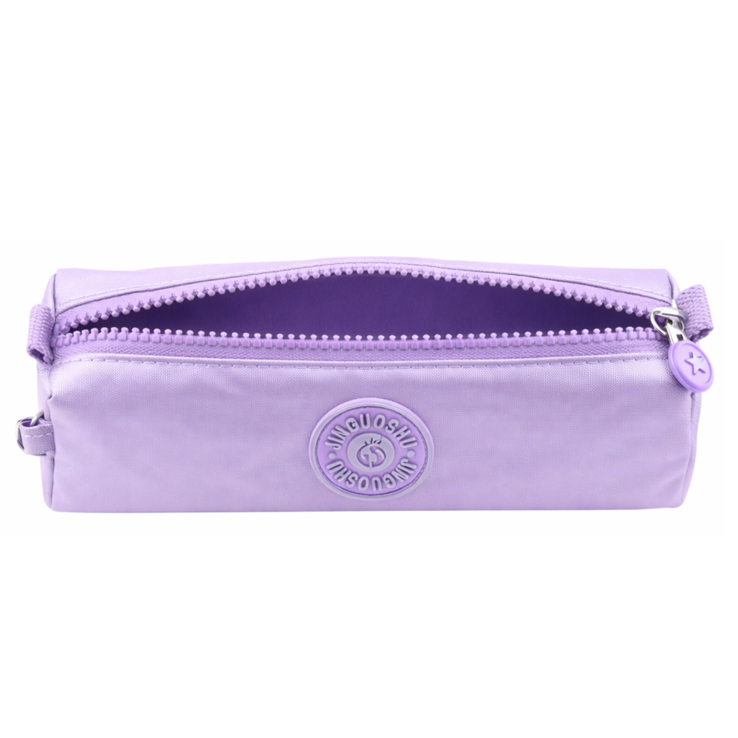 School Pencil Case Organizer Single Compartment Purple 21.5cm