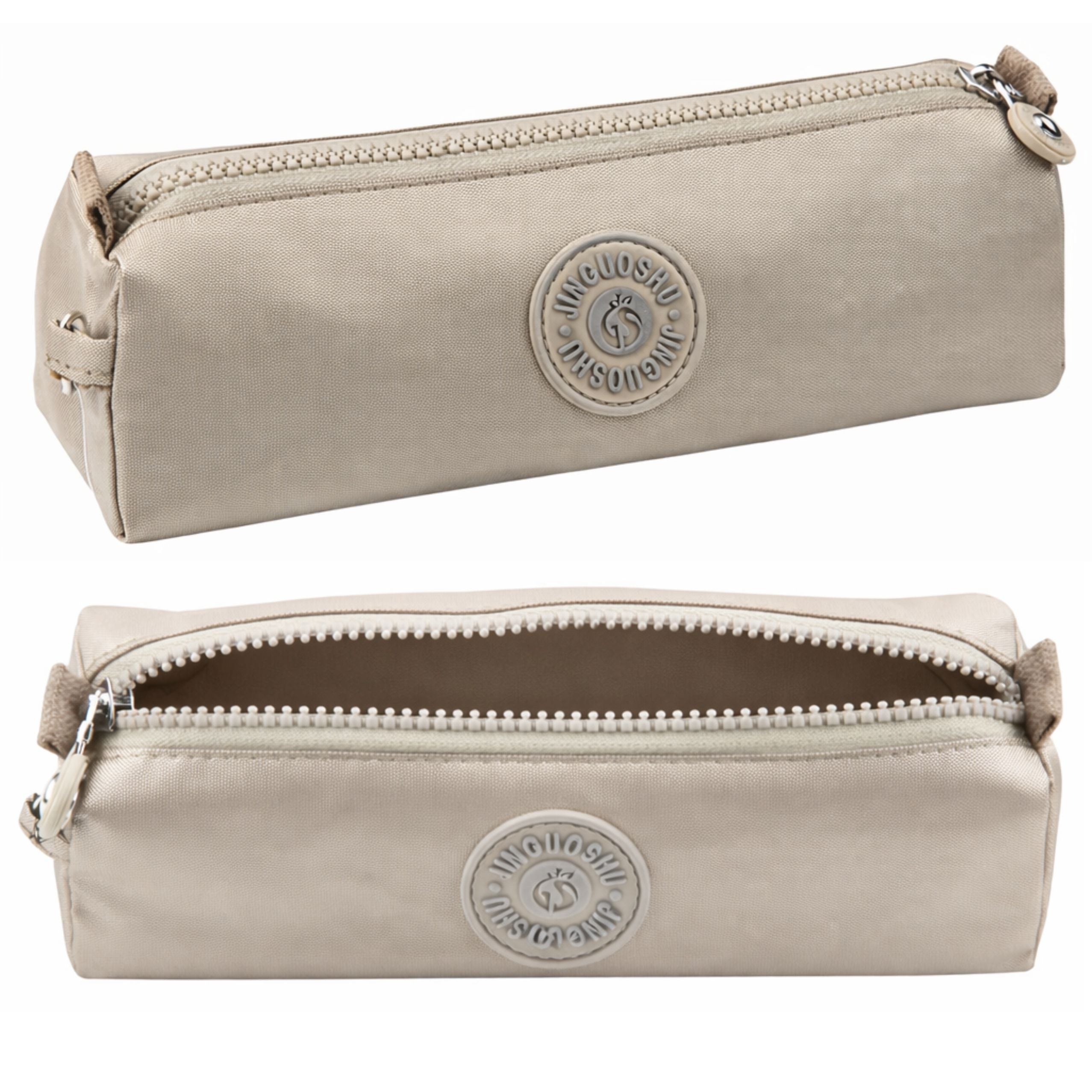 School Pencil Case Organizer Single Compartment Silver 21.5cm
