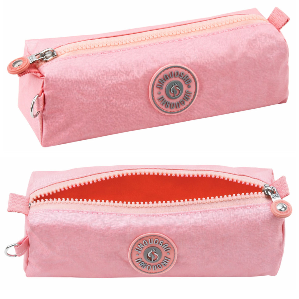 School Pencil Case Organizer Single Compartment Pink 21.5cm