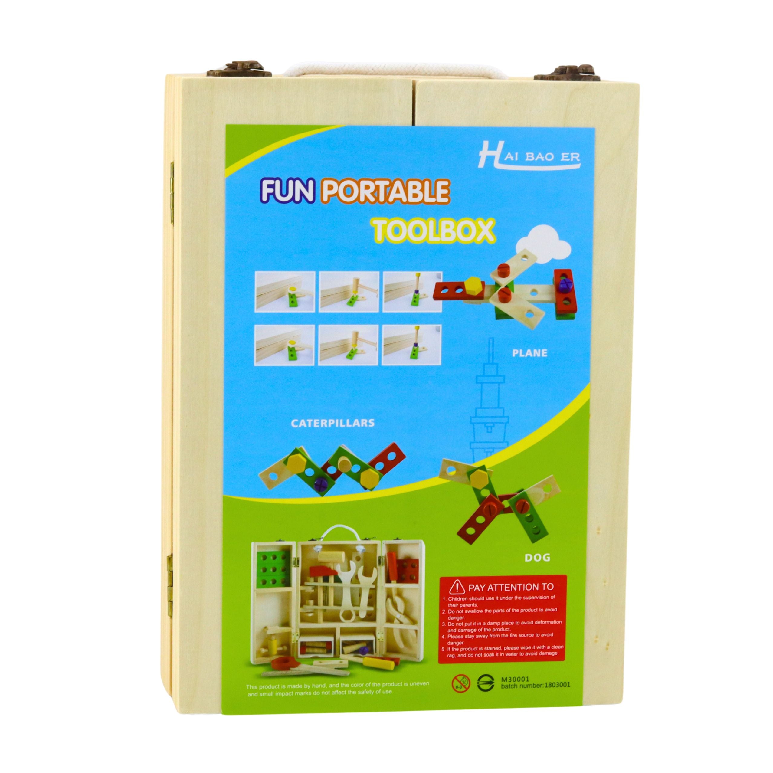 Little Handyman's Set Wooden Tool Box 35 Pcs.