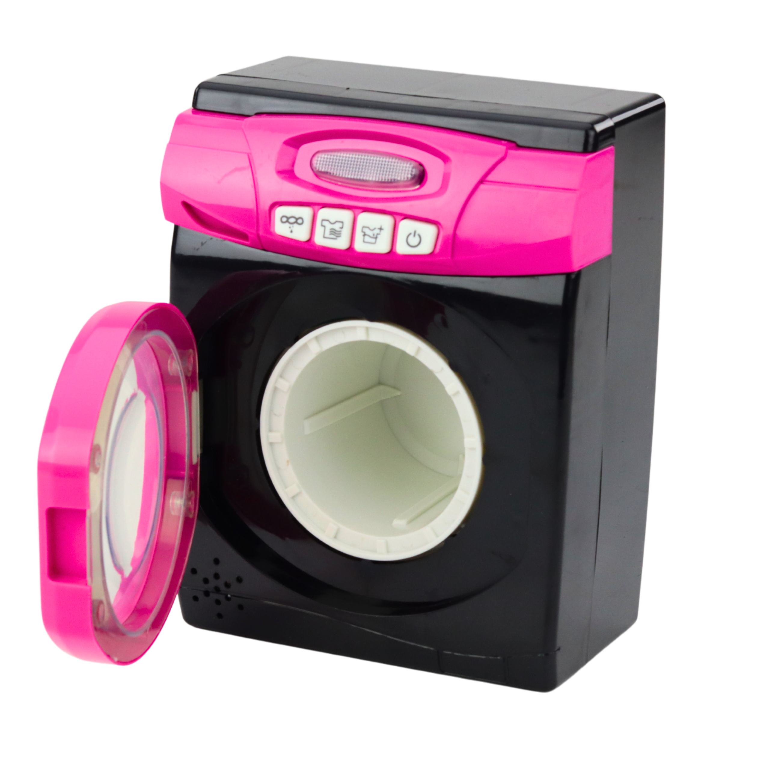 Set Of Household Appliances Interactive Washing Machine Sounds Accessories Black And Pink