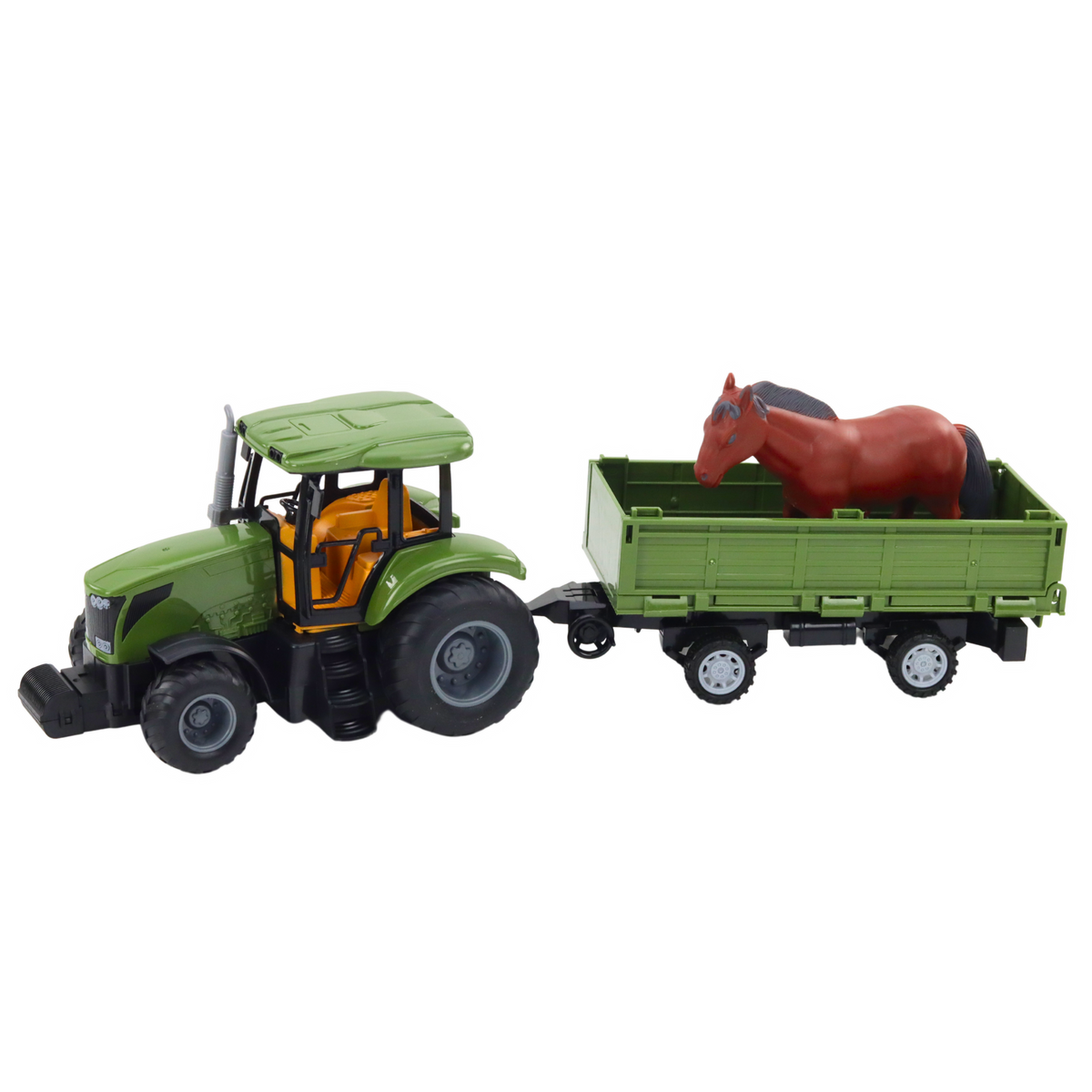 Rc Remote Controlled Tractor With Trailer And Horse Set