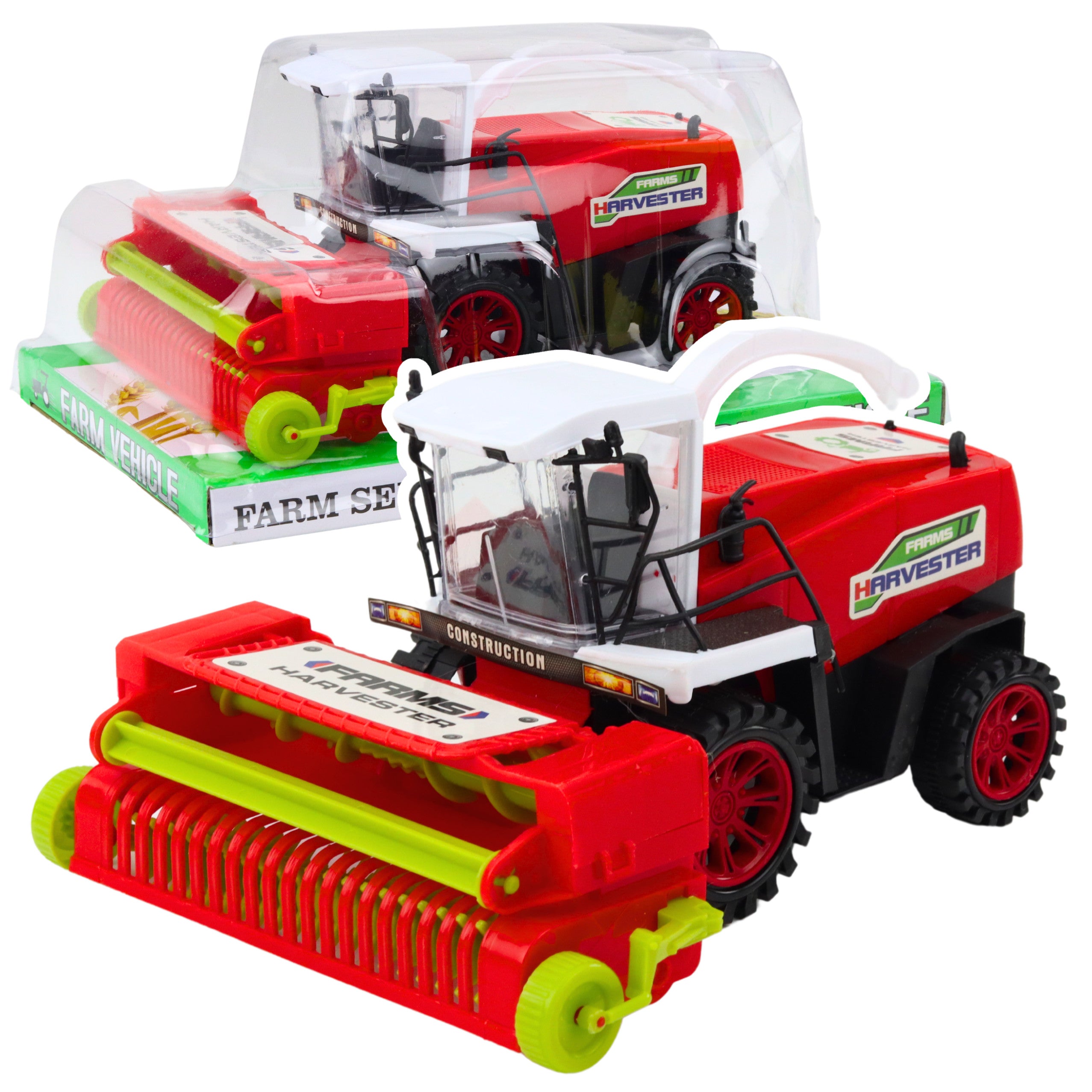 Agricultural Farm Combine Harvester With Header Drive Red