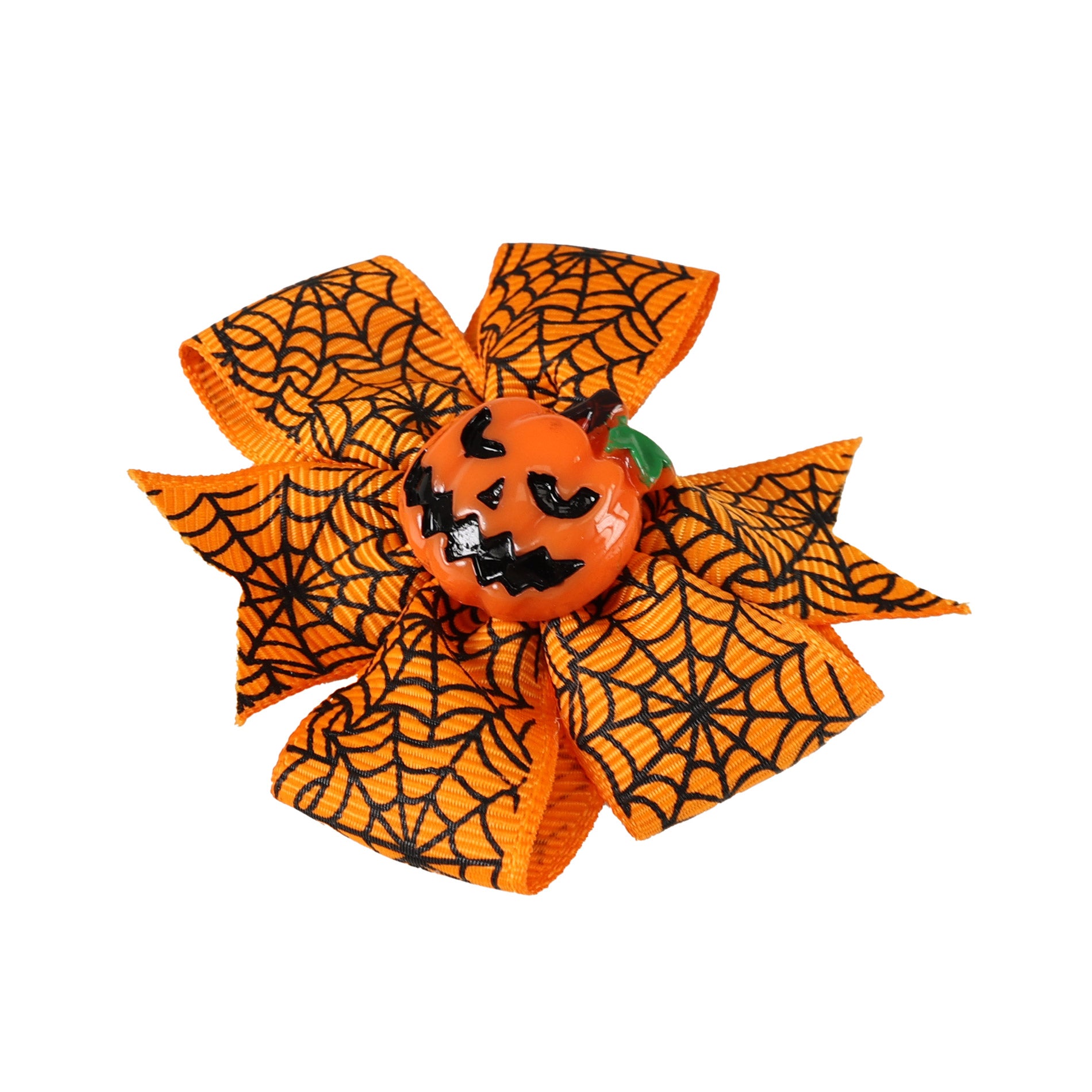 Grampo de cabelo abóbora de Halloween