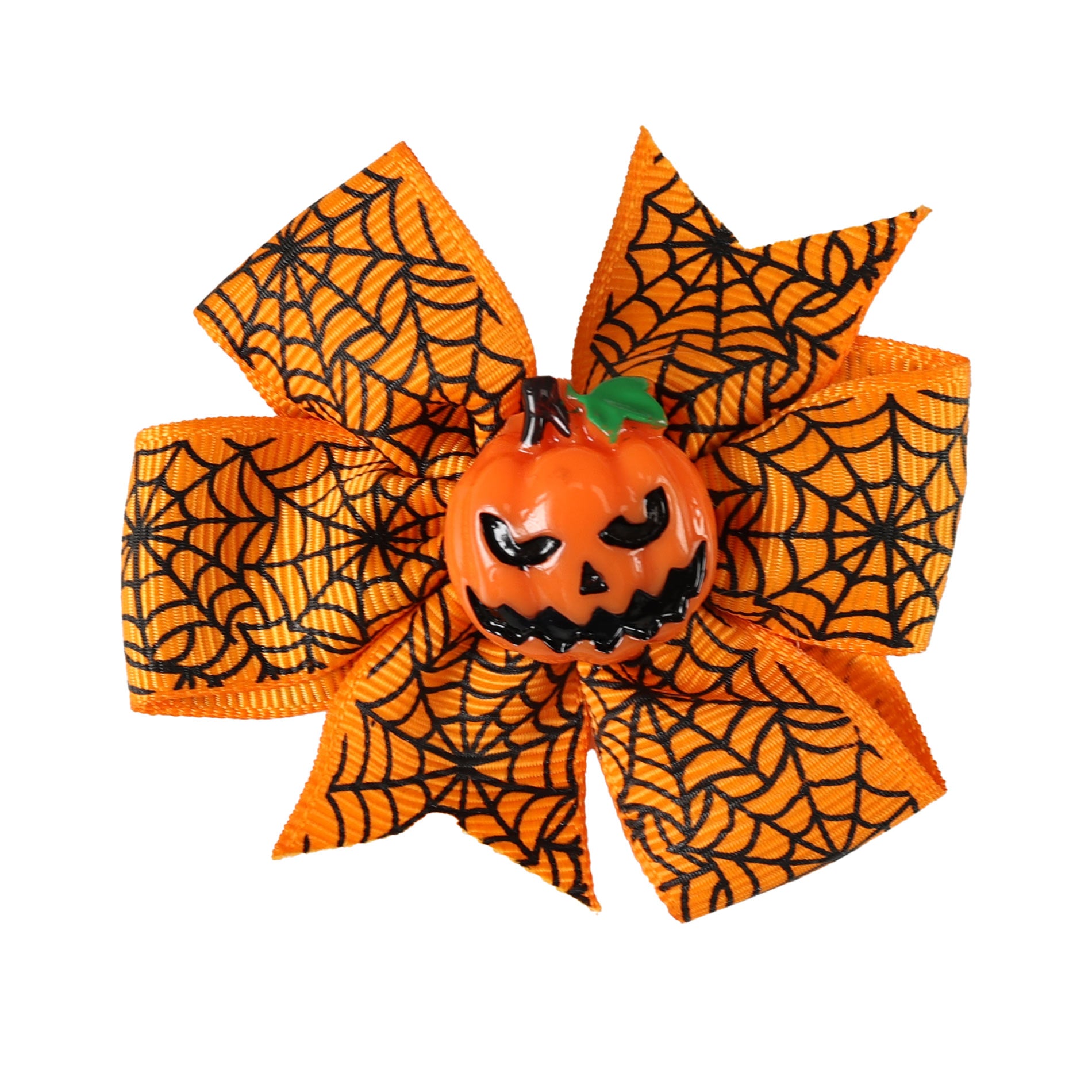 Grampo de cabelo abóbora de Halloween