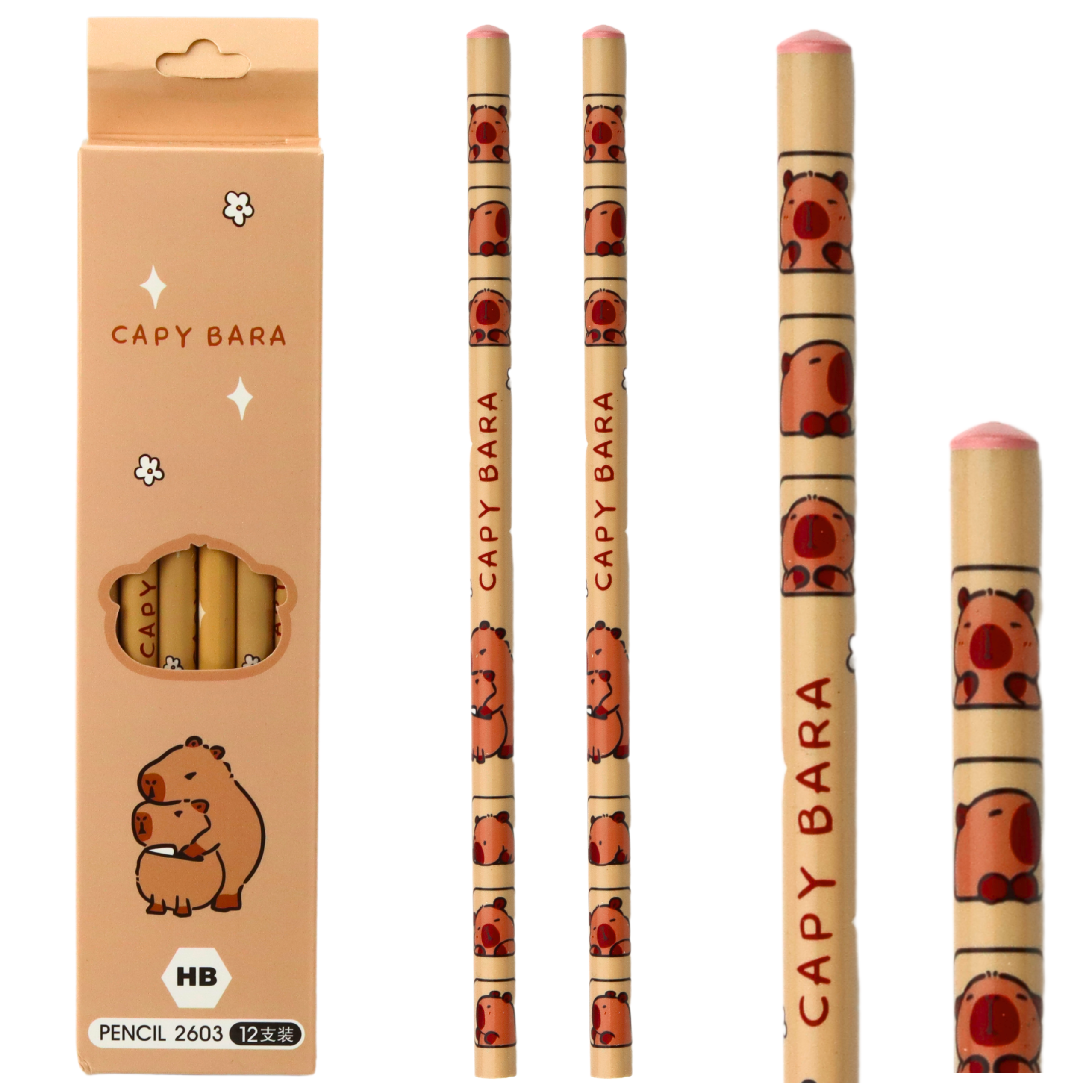 Capybara Sketch Pencil Set 12 Pieces
