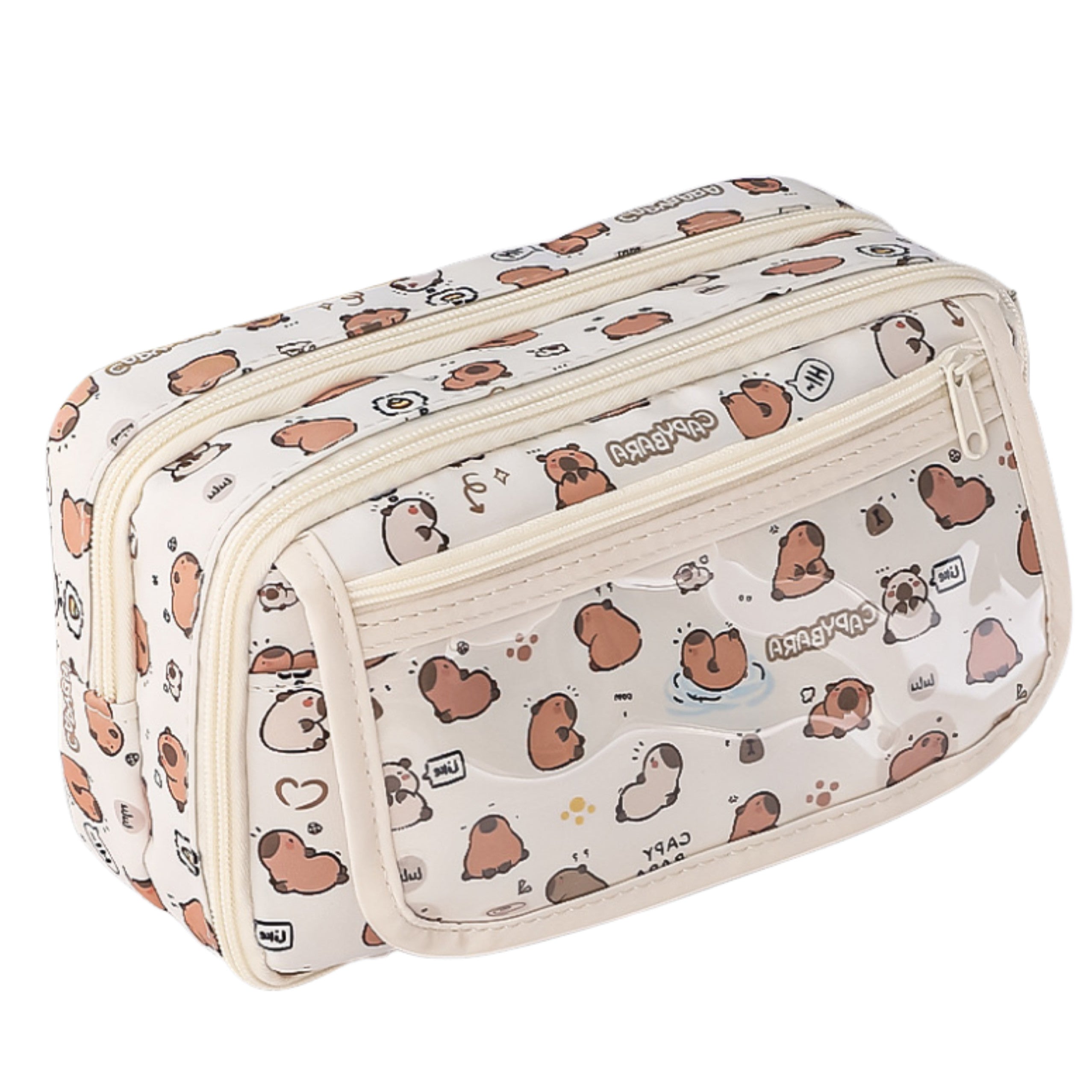 Pencil Case School Kit Capybara White 21cm