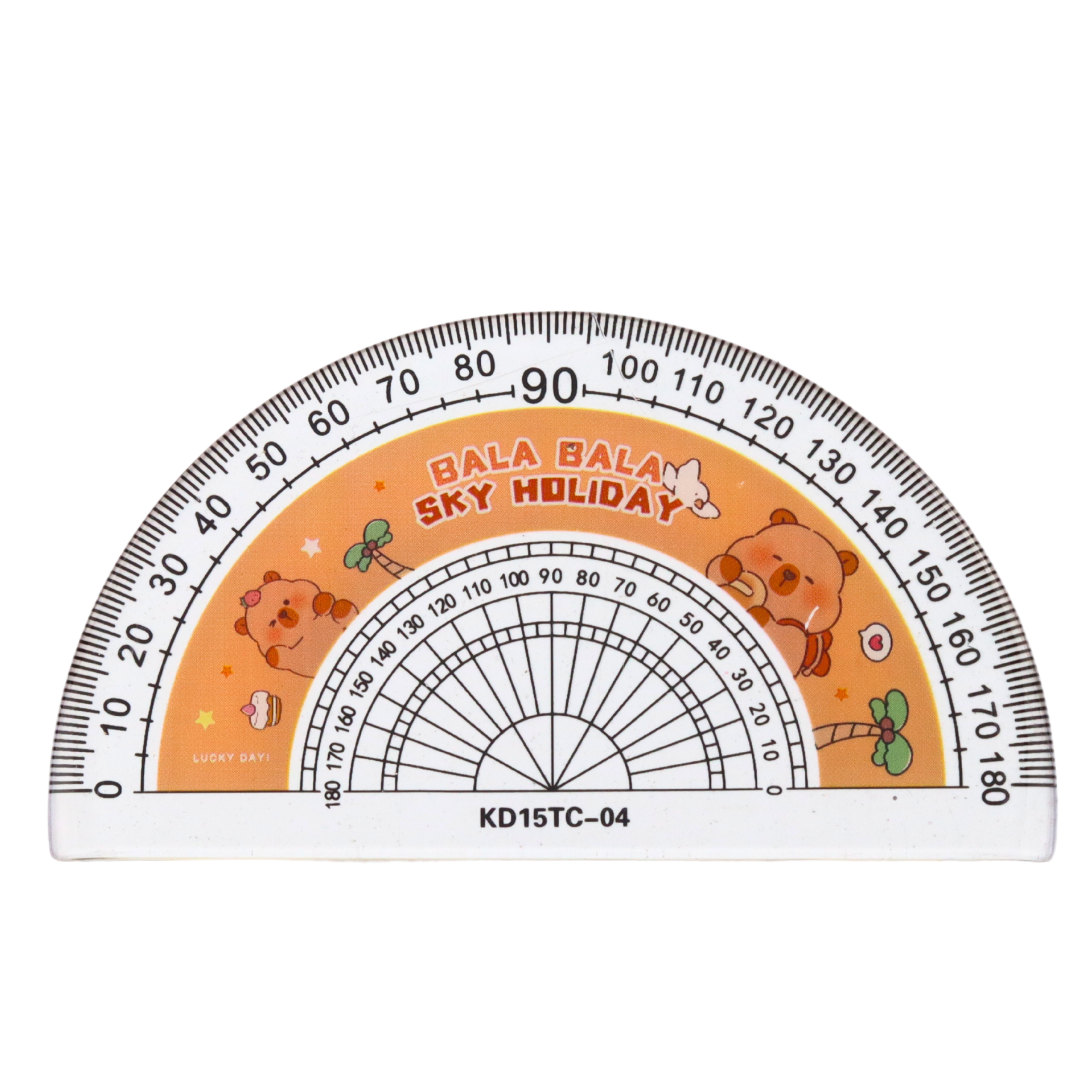 Set Of Geometric Tools Capybara Ruler Protractor Squares 4pcs