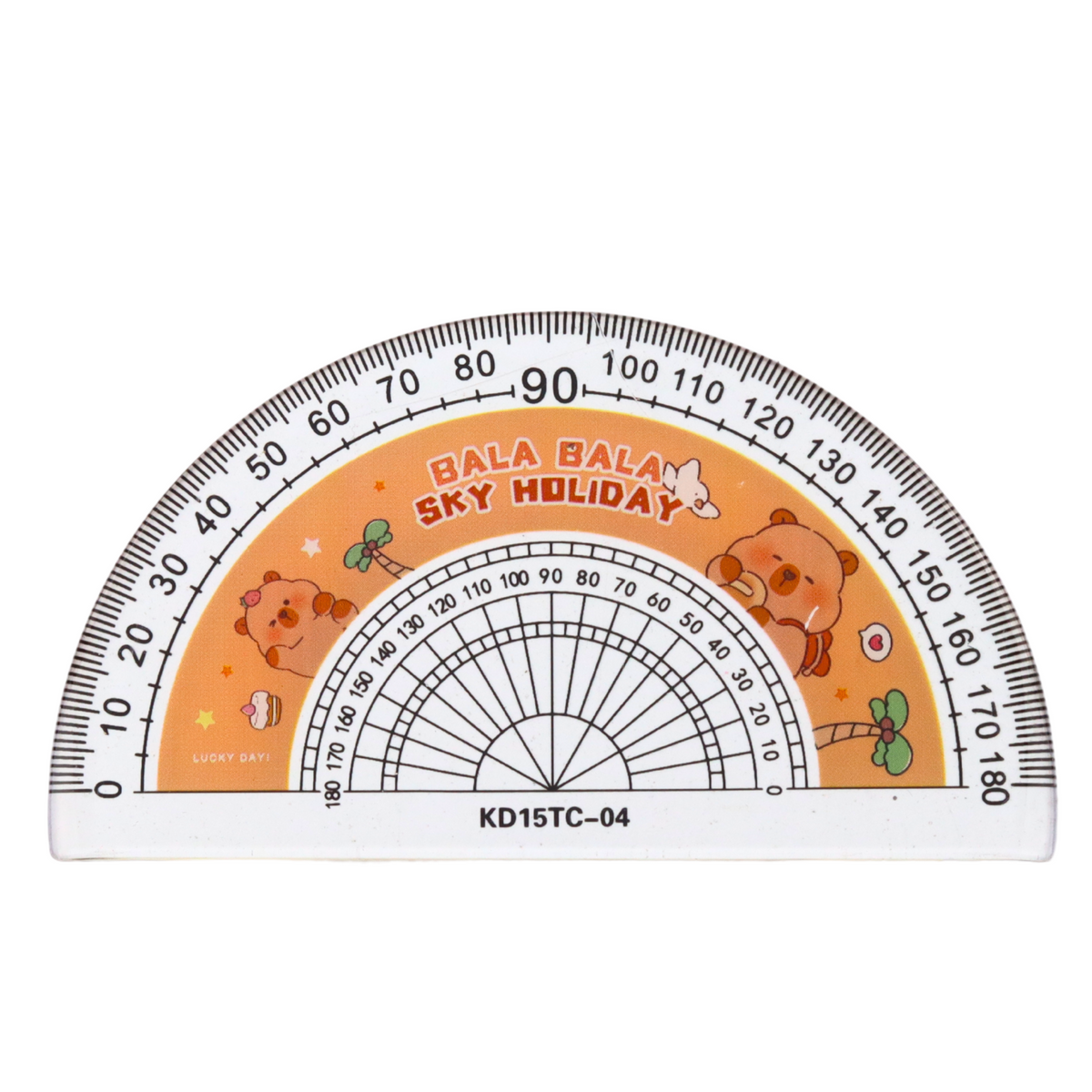 Set Of Geometric Tools Capybara Ruler Protractor Squares 4pcs