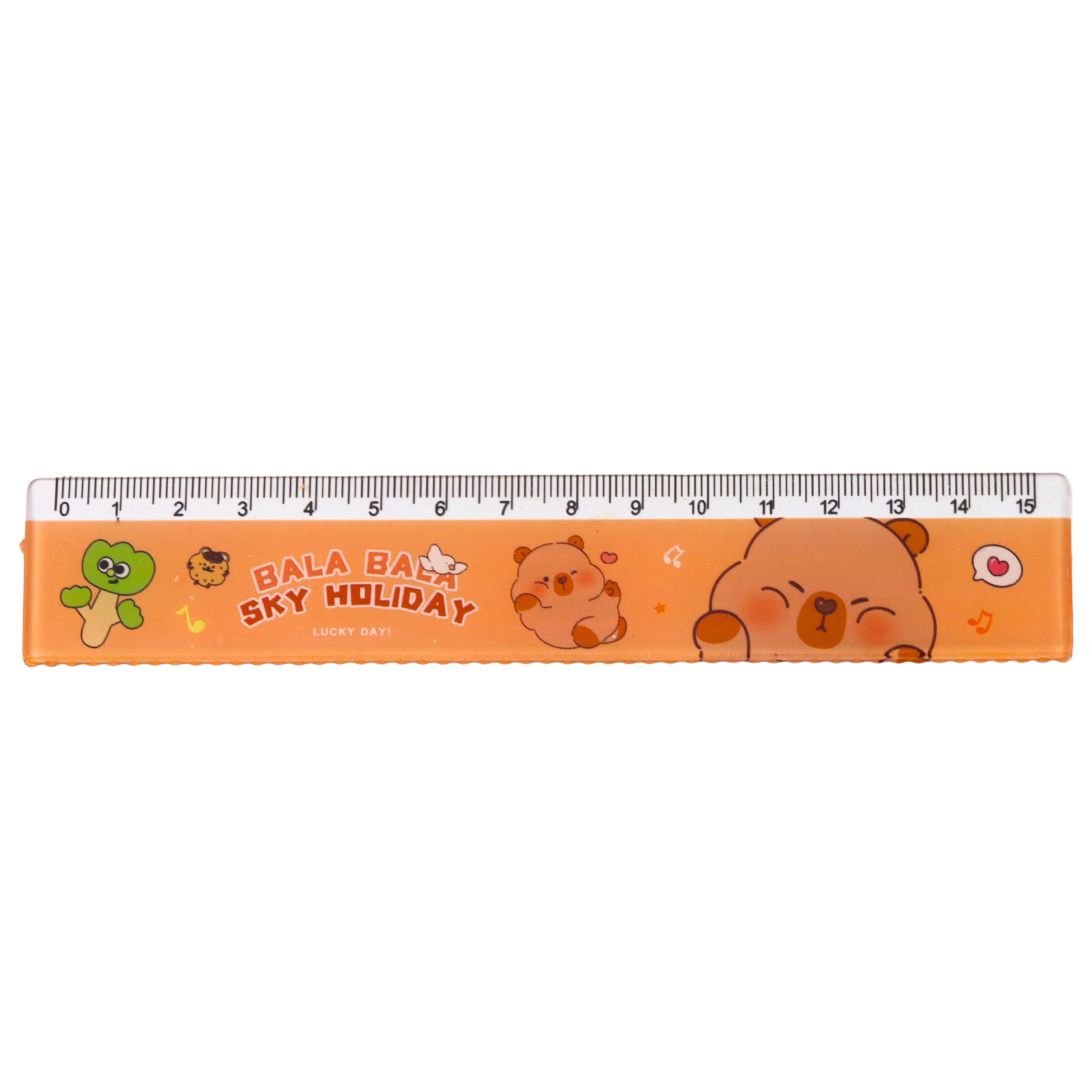 Set Of Geometric Tools Capybara Ruler Protractor Squares 4pcs