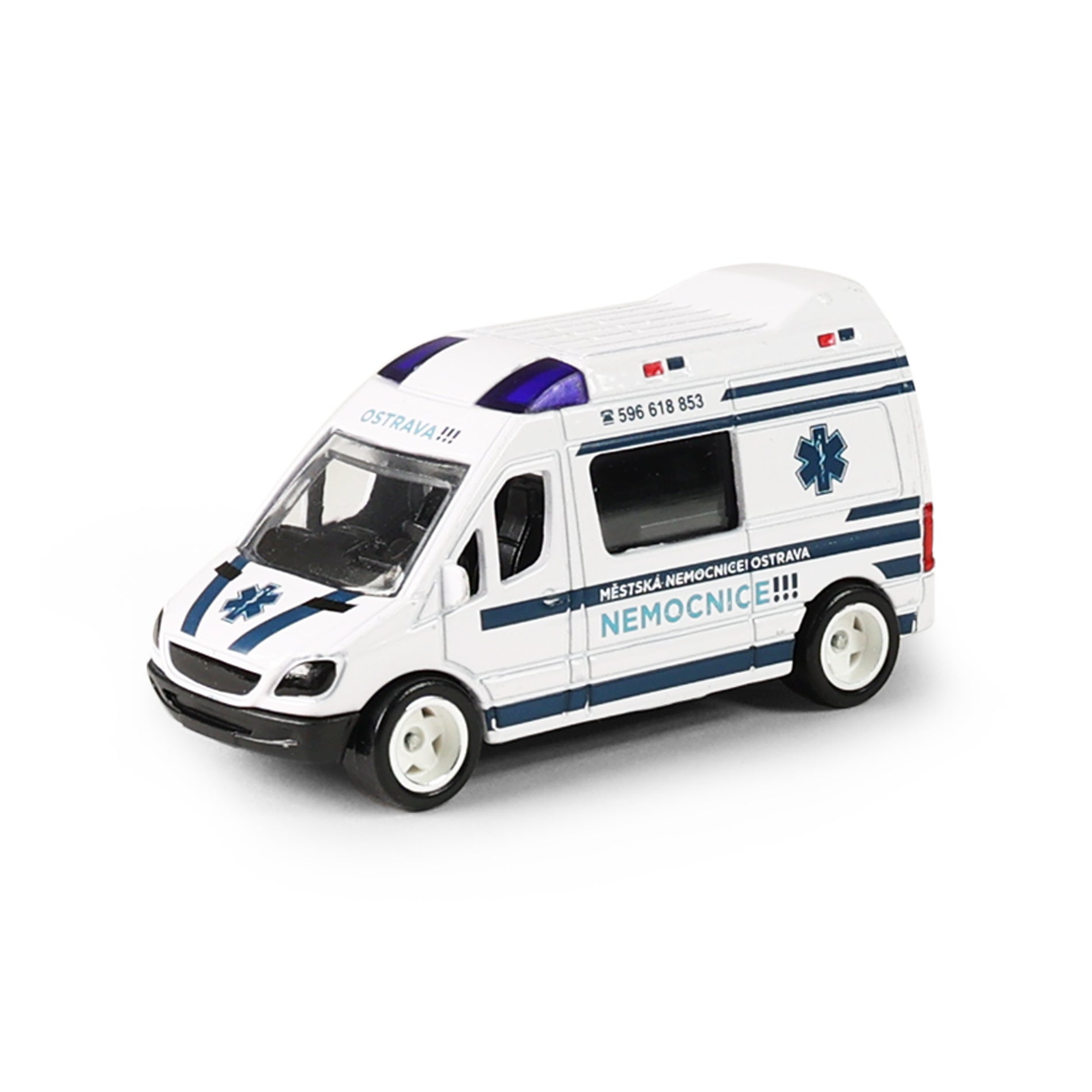 Metallauto Krankenwagen Ostrava 7 cm
