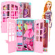 Doll Set With Wardrobe Accessories Clothes Fashion Dress Up For Girls