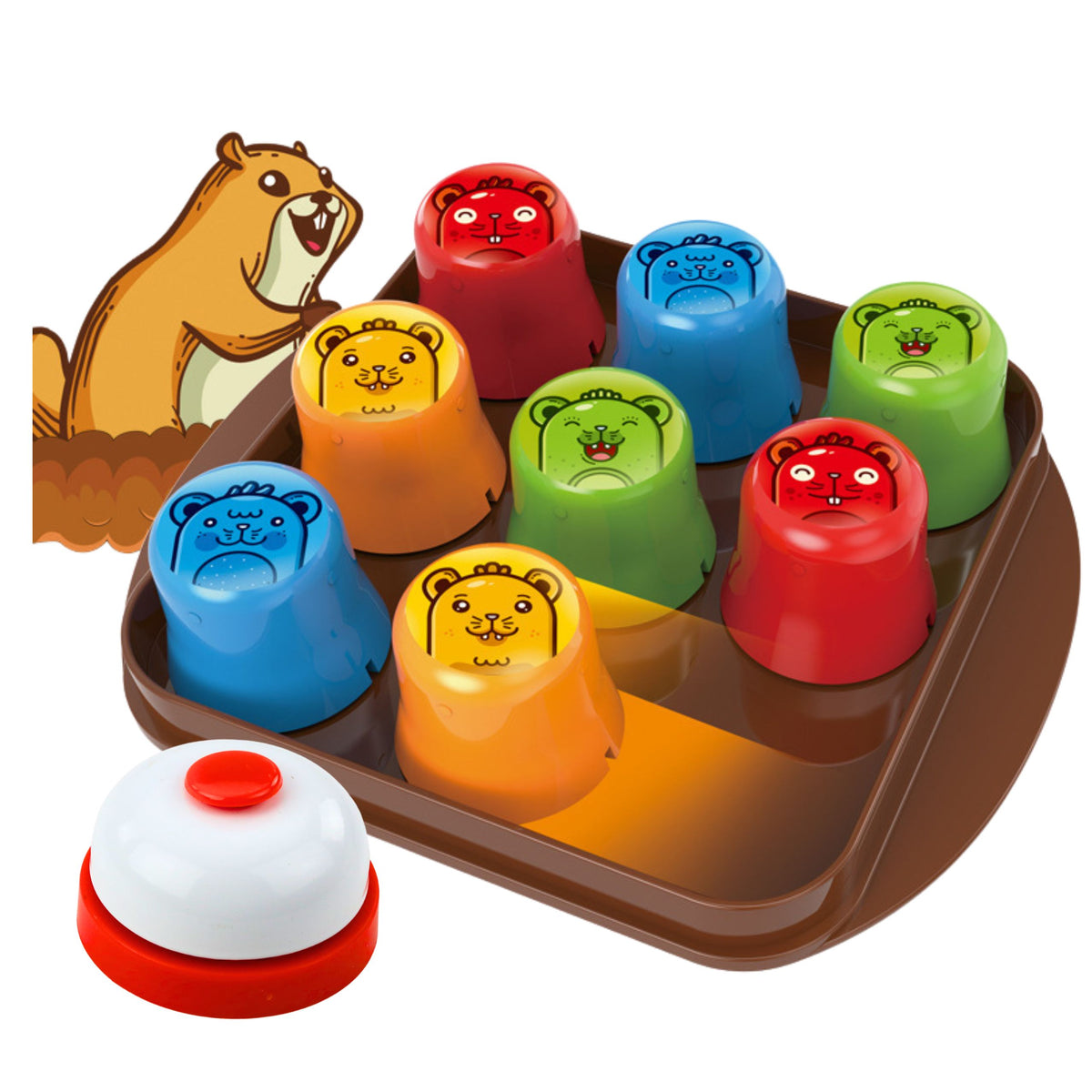 Juego de habilidad 2 en 1 Mole Maze Tazas rápidas Tic Tac Toe