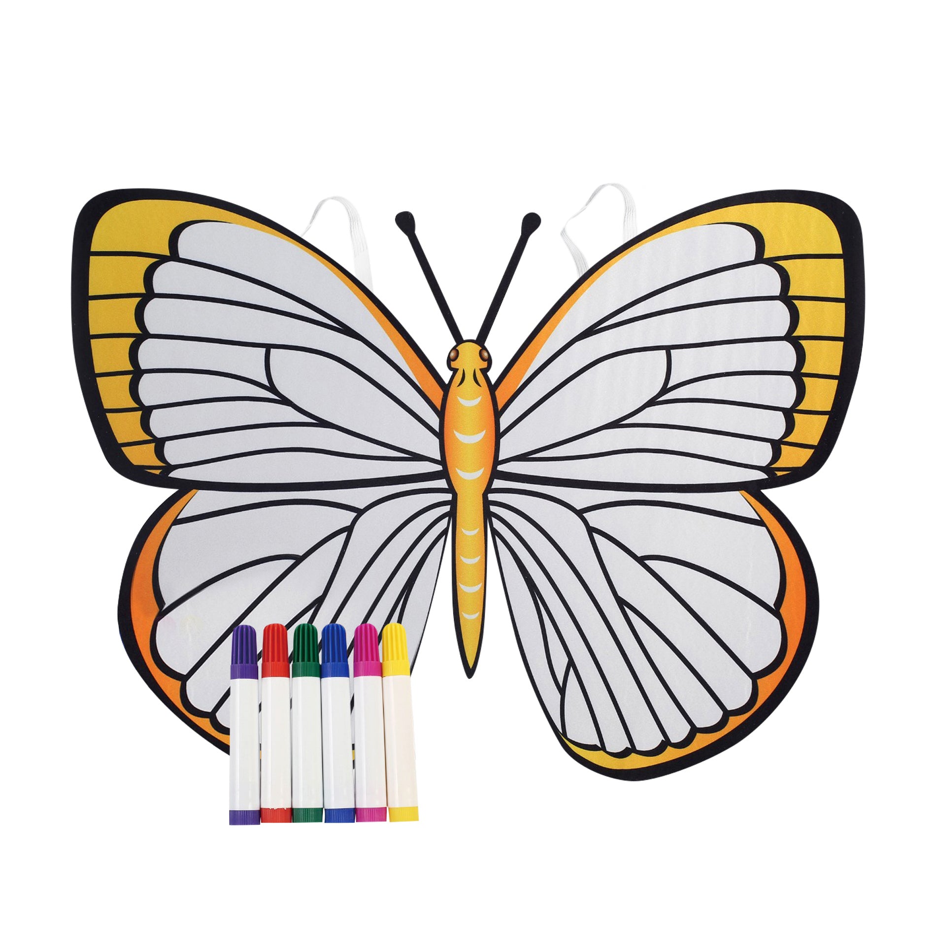 Butterfly Yellow Wings To Color