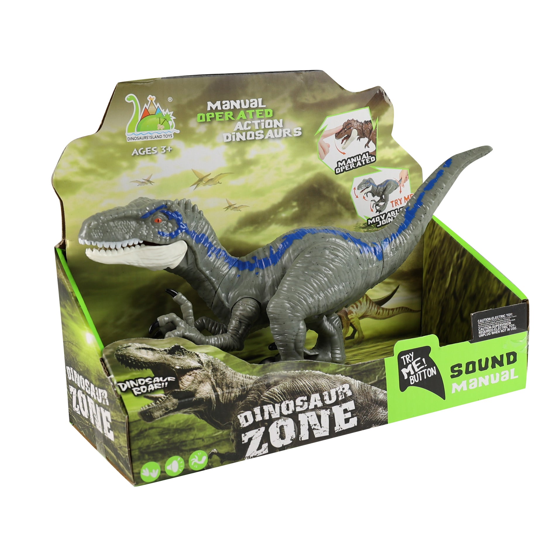 Dinossauro Velociraptor com luz e som