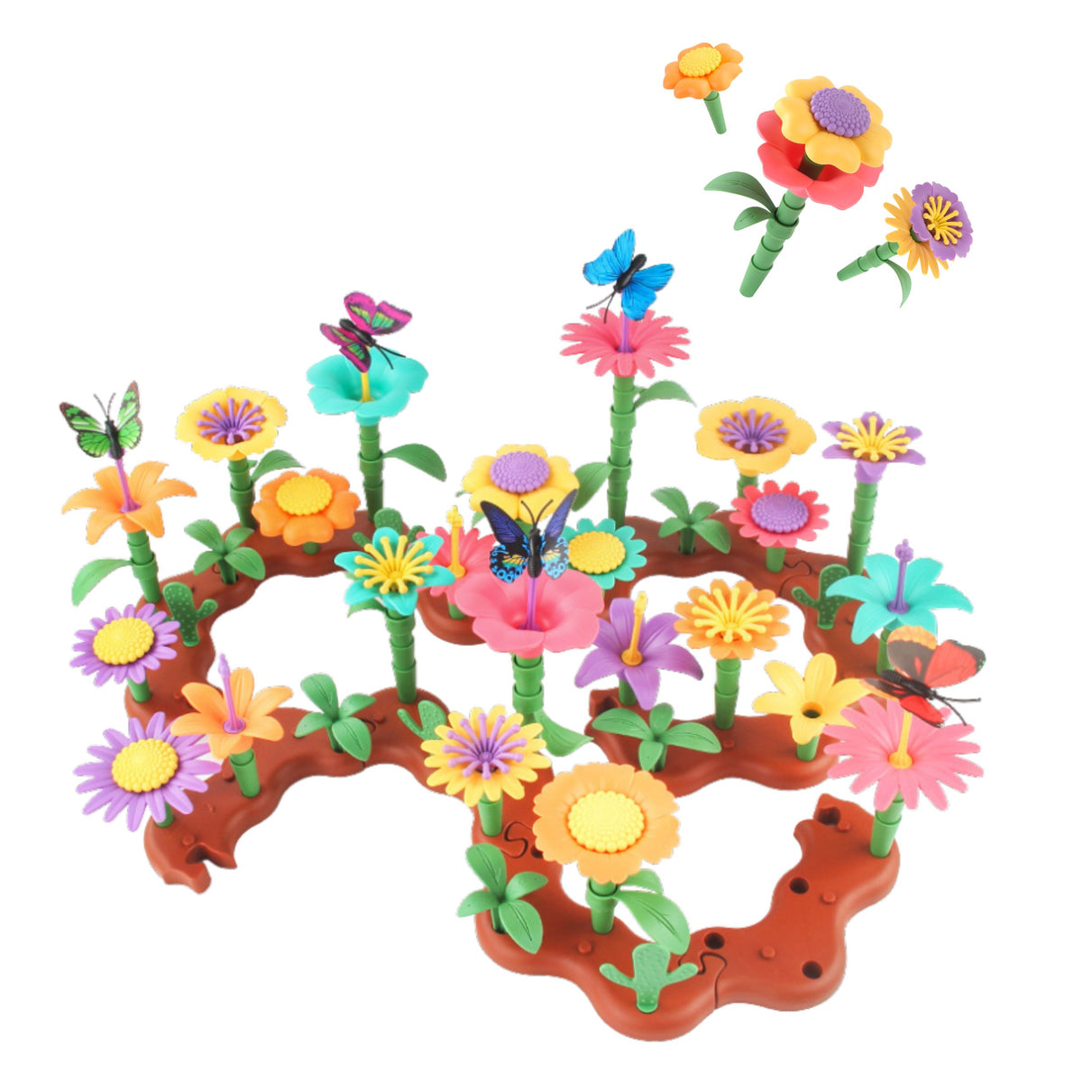 Creative Garden Flowers Construction Blocks Set 198 Pcs.