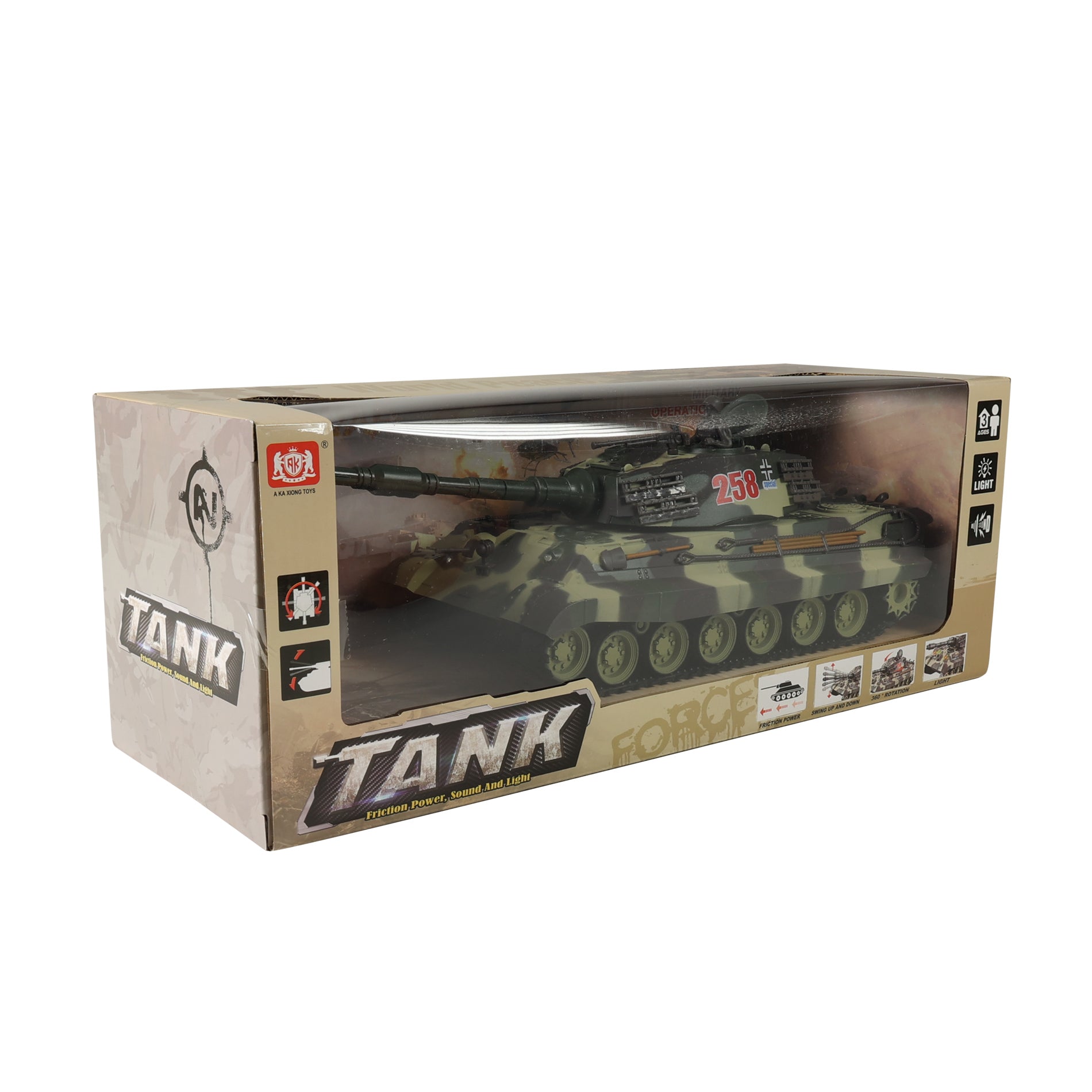 Tanque com luz e som