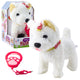 Interactive Dog With Bows On A Leash Walks And Barks White