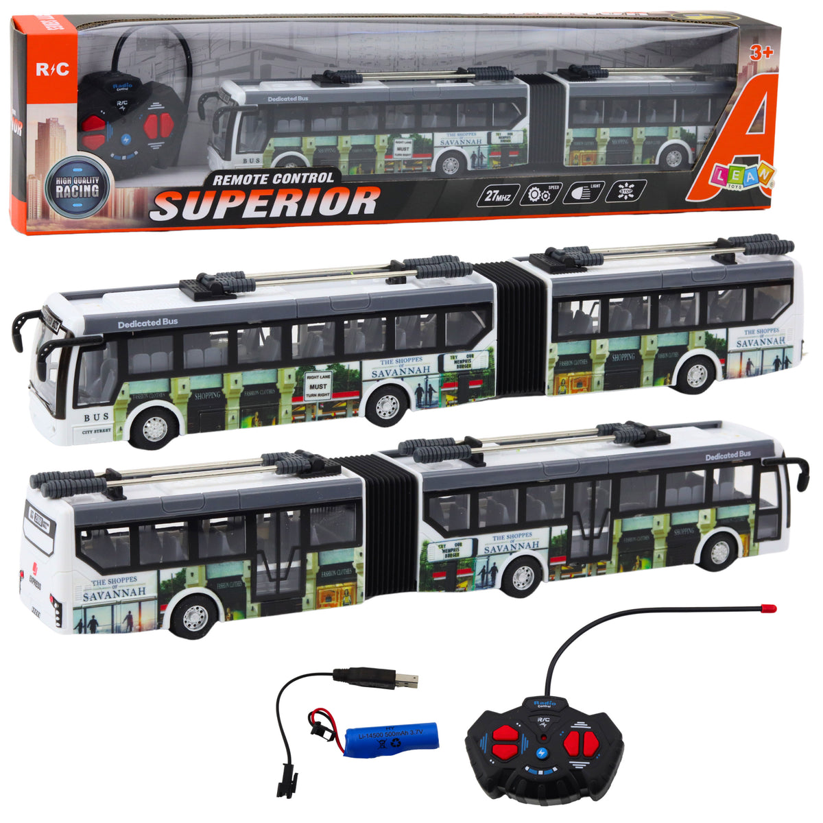 Remote Controlled City Trolleybus Rc Lights Public Transport