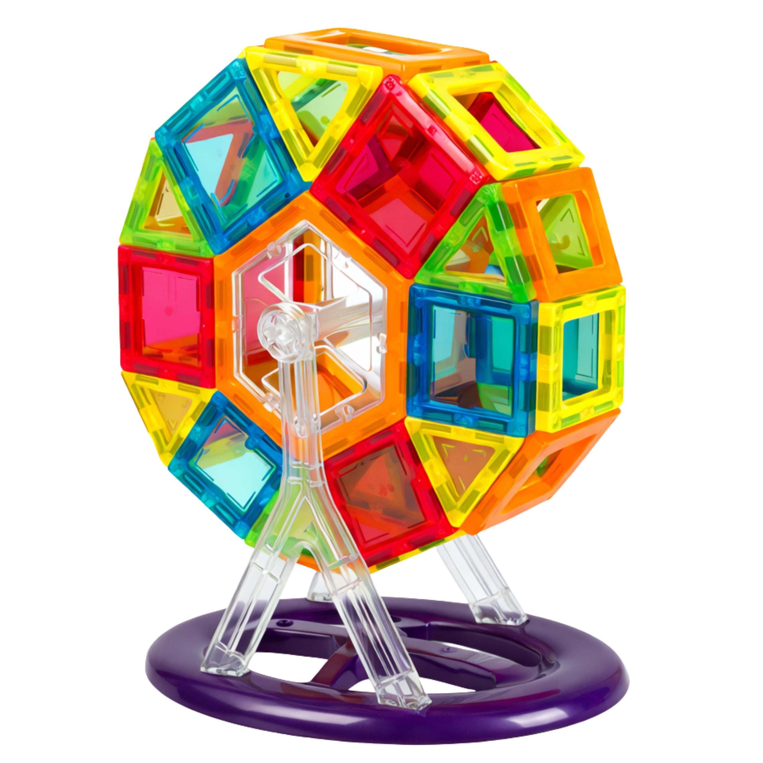 Set Of Magnetic Building Blocks Educational Colorful 70 Pcs