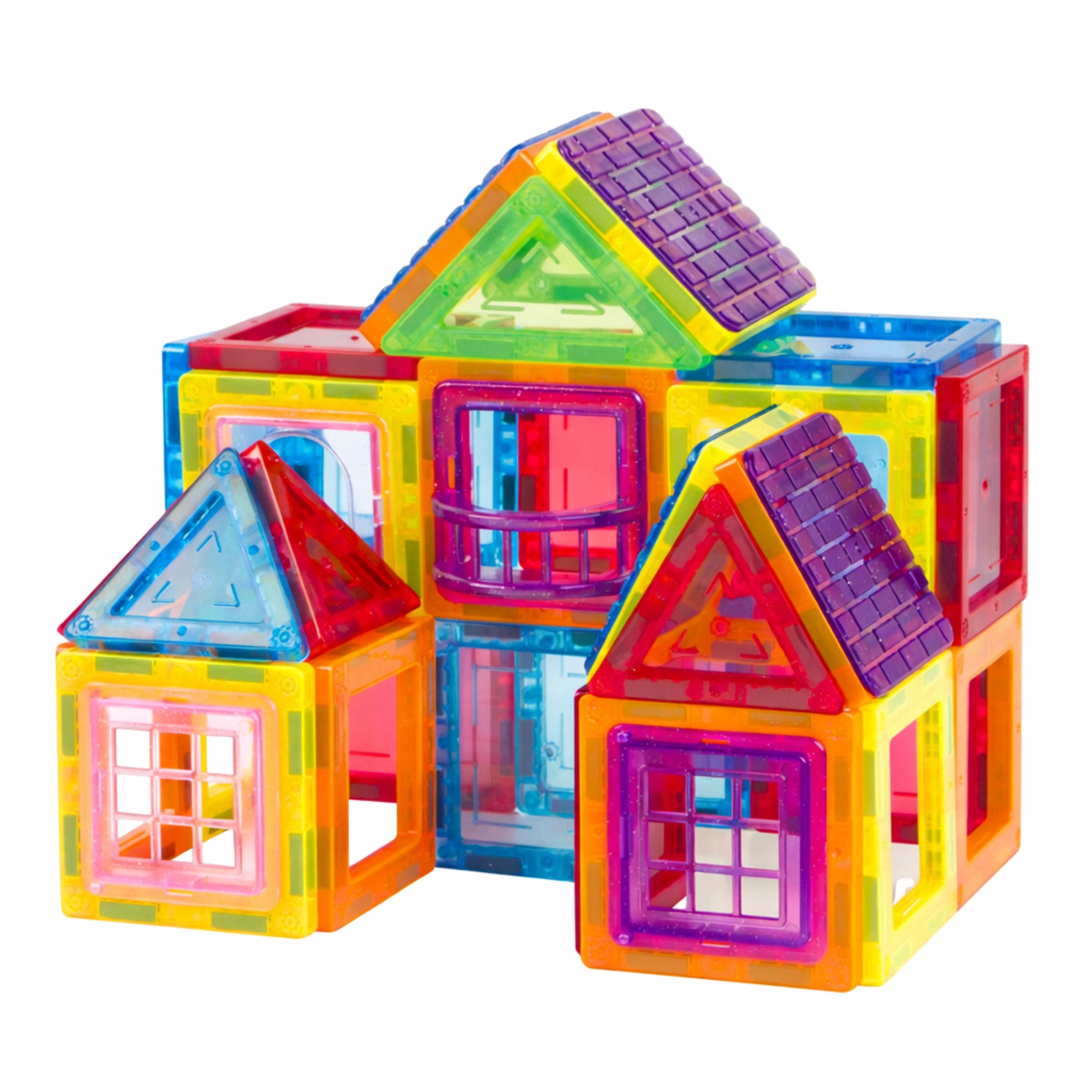 Set Of Magnetic Building Blocks Educational Colorful 70 Pcs