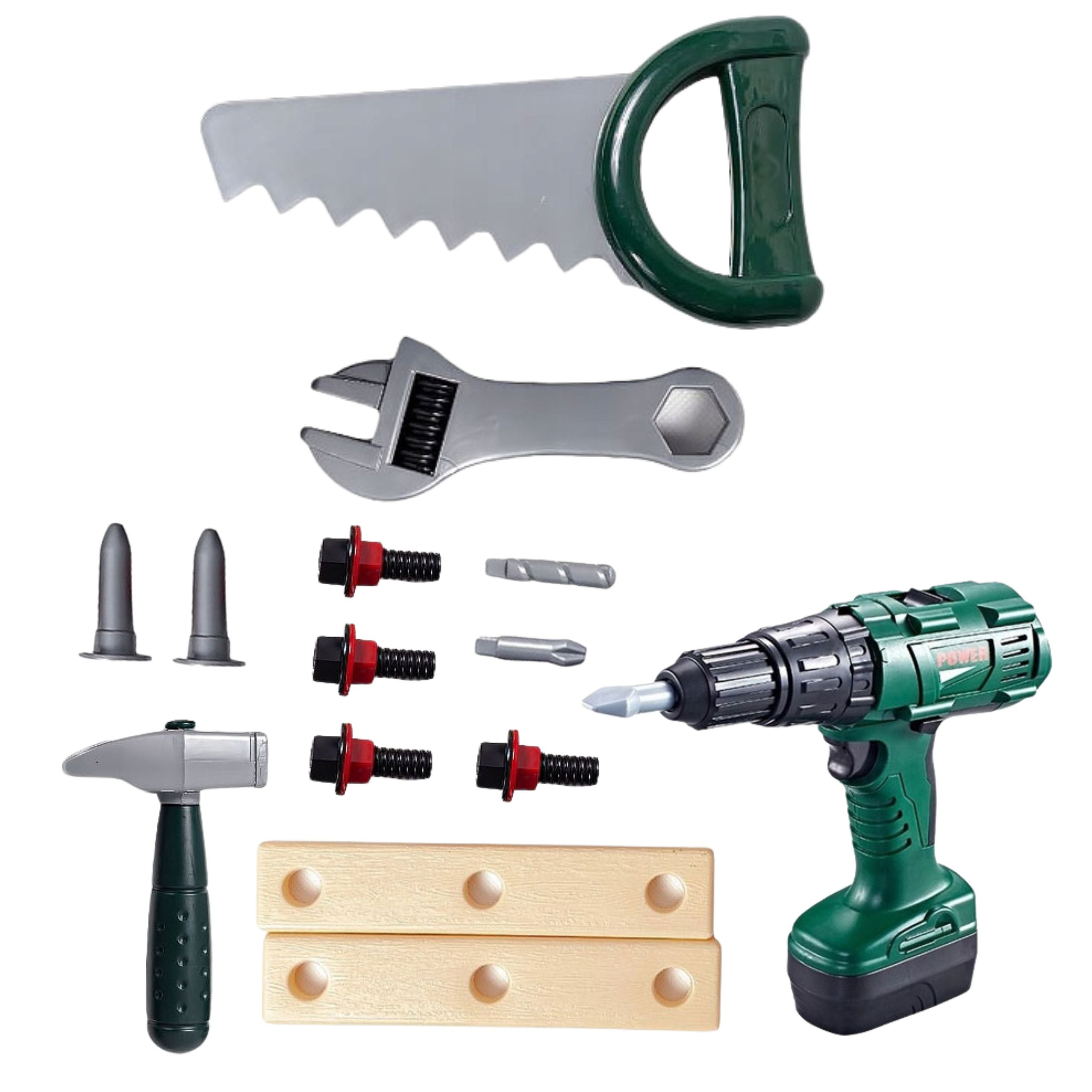 Diy Tool Kit In Box Battery-powered Drill 14 Pcs.