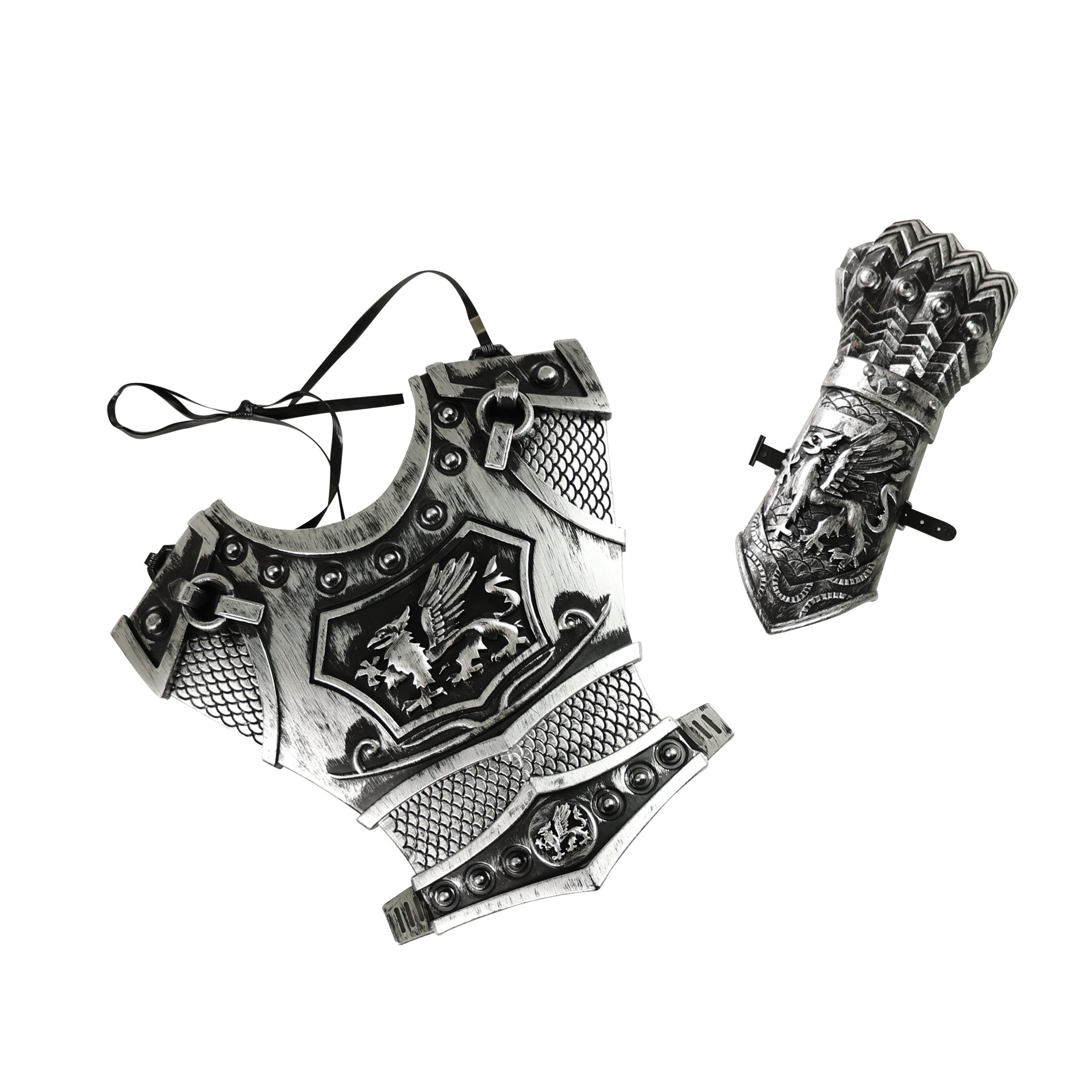 Rytiersky strieborný set s mečmi