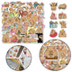 Set Of Capybara Paper Stickers Various Patterns 100pcs.