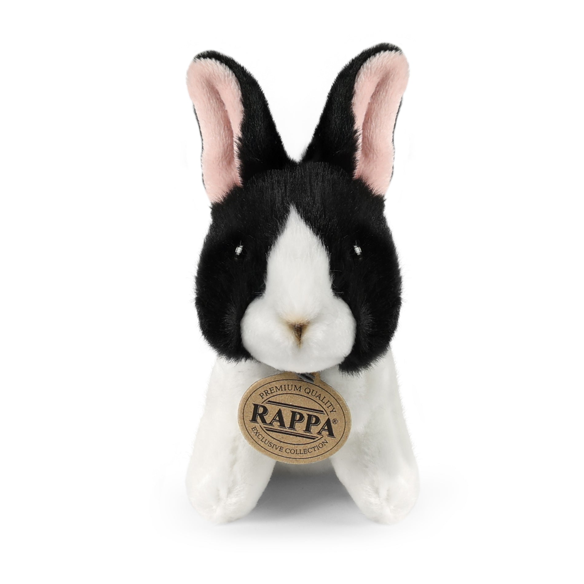 Plüss fehér-fekete Rabbit 16 cm Környezetbarát