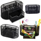 Metal Office Supplies Organizer Container With Drawer Black