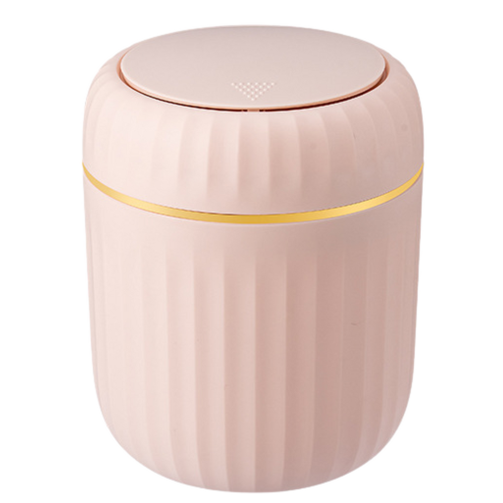 Mini Waste Bin Opening Lid Universal Elegant Pink