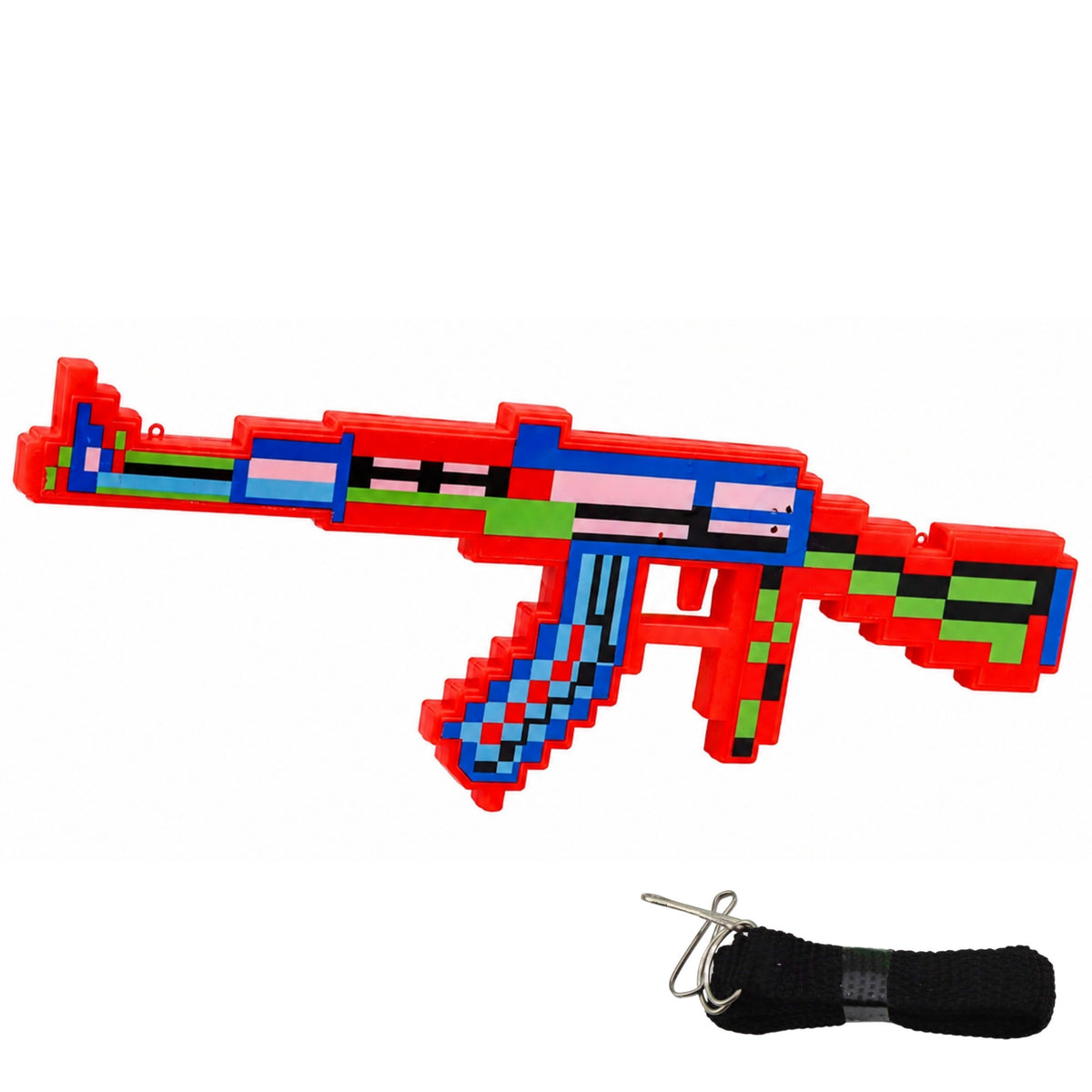 Pixel Rifle Weapon Lights Sounds Blue Green Red 39cm