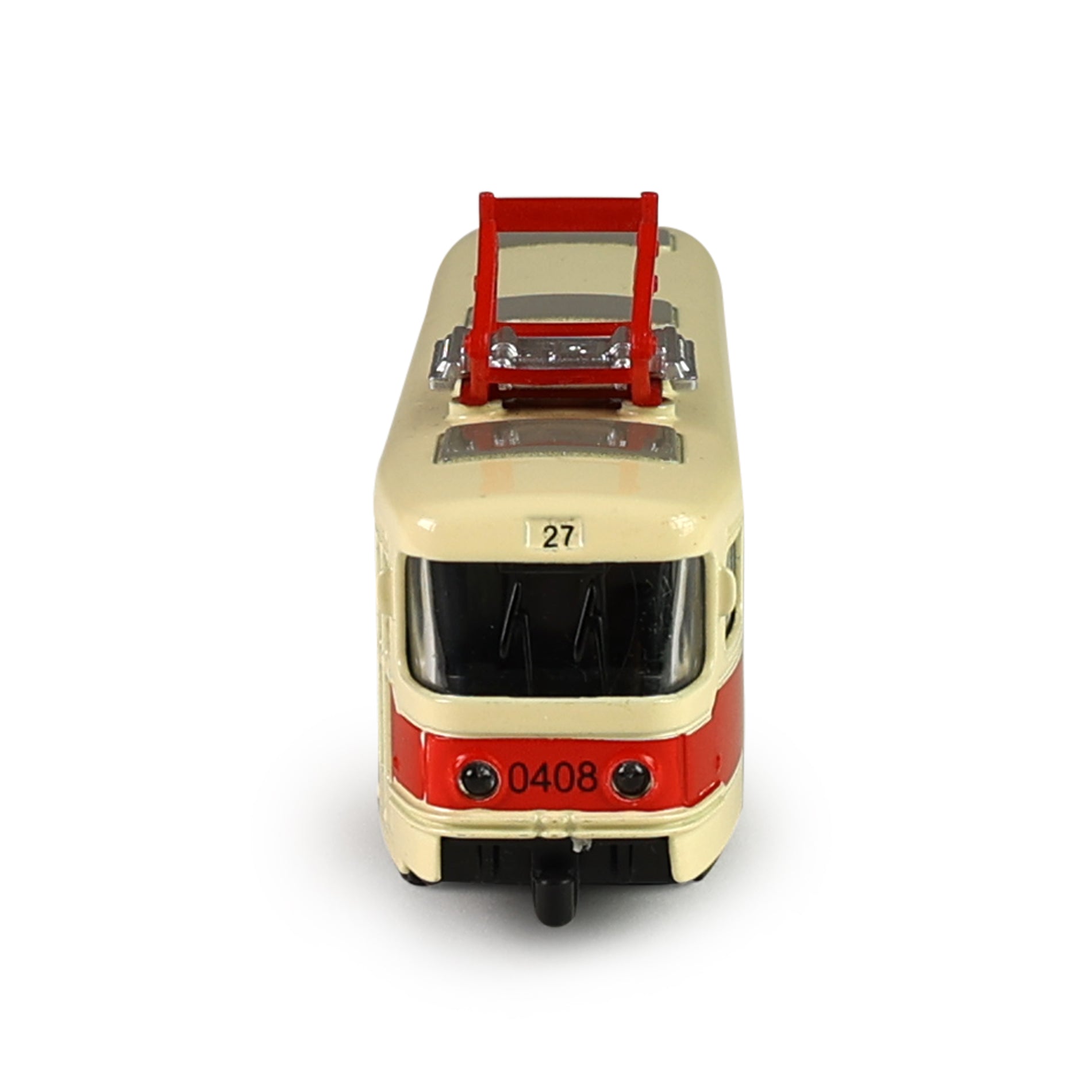 Kovová česká Retro Tram Červená 16 Cm Praha