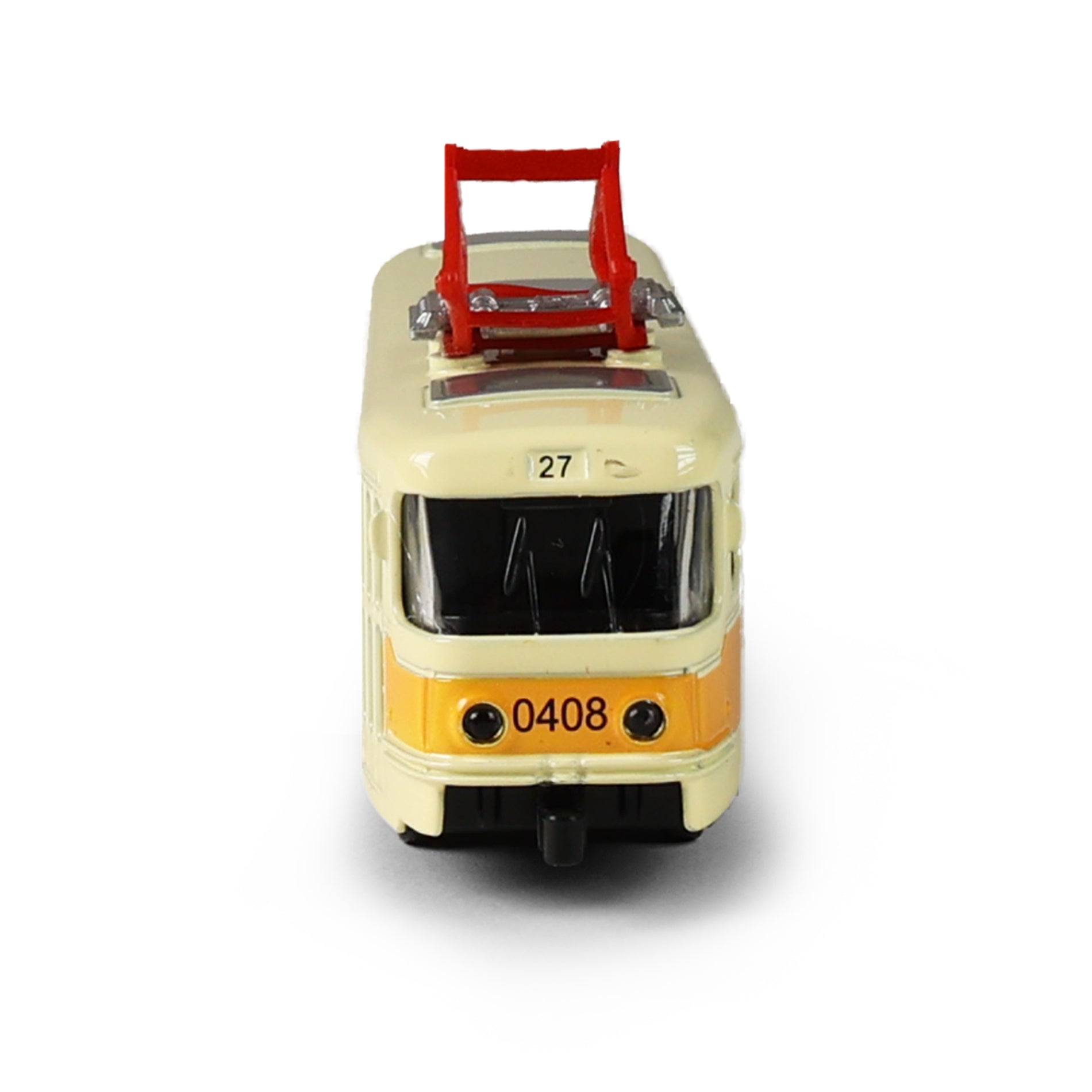 Kovová česká Retro Tram Žltá 16 Cm Praha