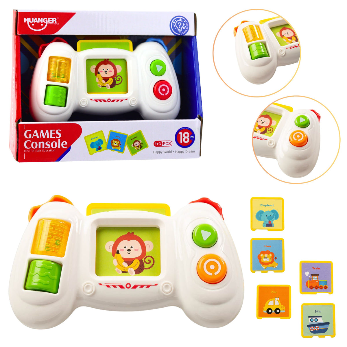 Interactive Educational Pad Console With Cards Lights And Sounds