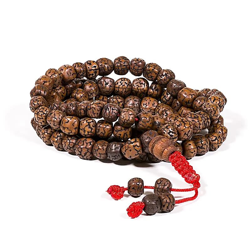 Mala polerowana Rudraksha 108 koralików - 0,6 cm