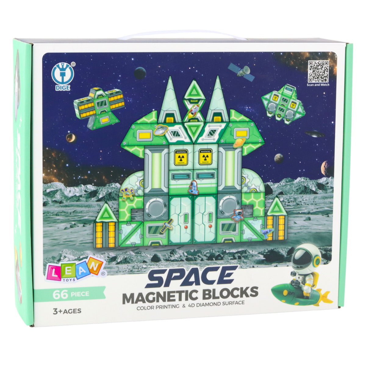 Magnetic Blocks Space Space Station 4d 66pcs