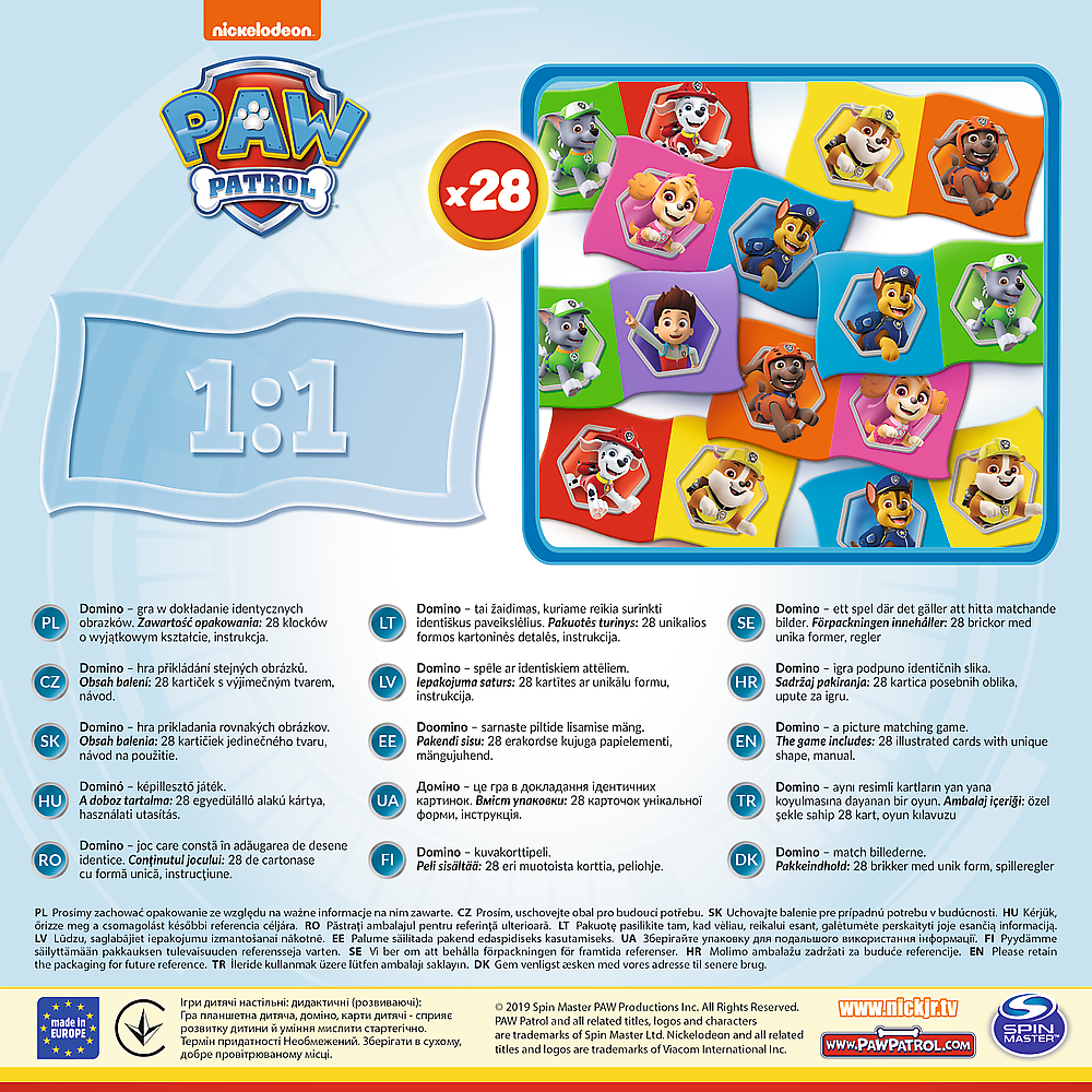 Domino Paw Patrol – Educational Game For Children Trefl 01895