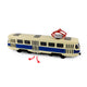 Kovová česká Retro Tram Modrá 16 Cm